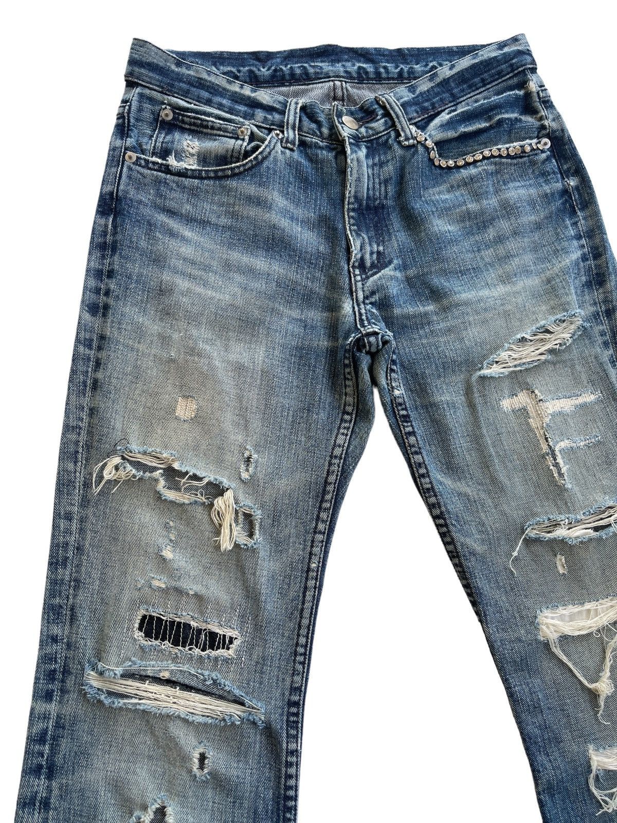 Japanese Brand Restrict Japan Distressed Flare Denim Size US 29 - 7 Thumbnail