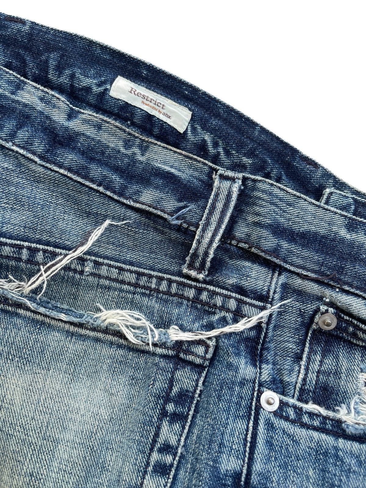 Japanese Brand Restrict Japan Distressed Flare Denim Size US 29 - 13 Thumbnail