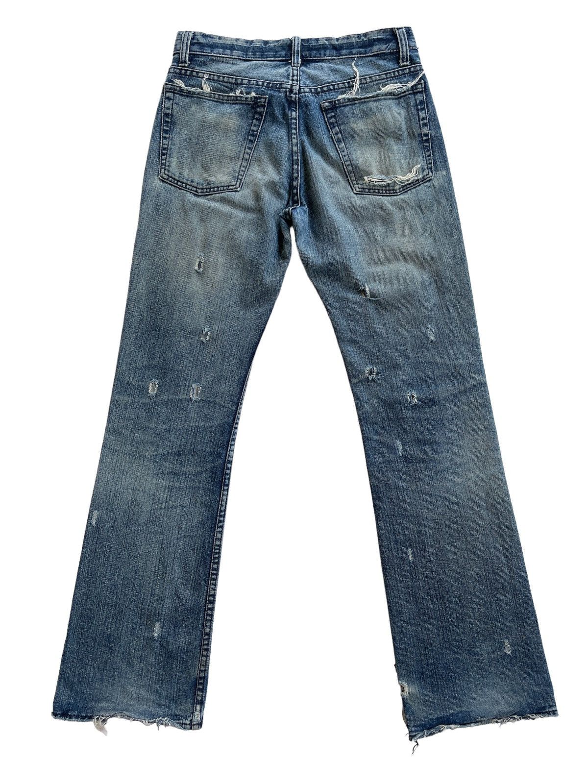 Japanese Brand Restrict Japan Distressed Flare Denim Size US 29 - 4 Thumbnail