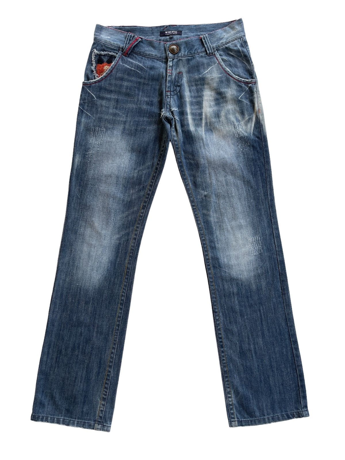 image of In The Attic Straight Leg Rusty Jeans in Blue Denim, Men's (Size 31)