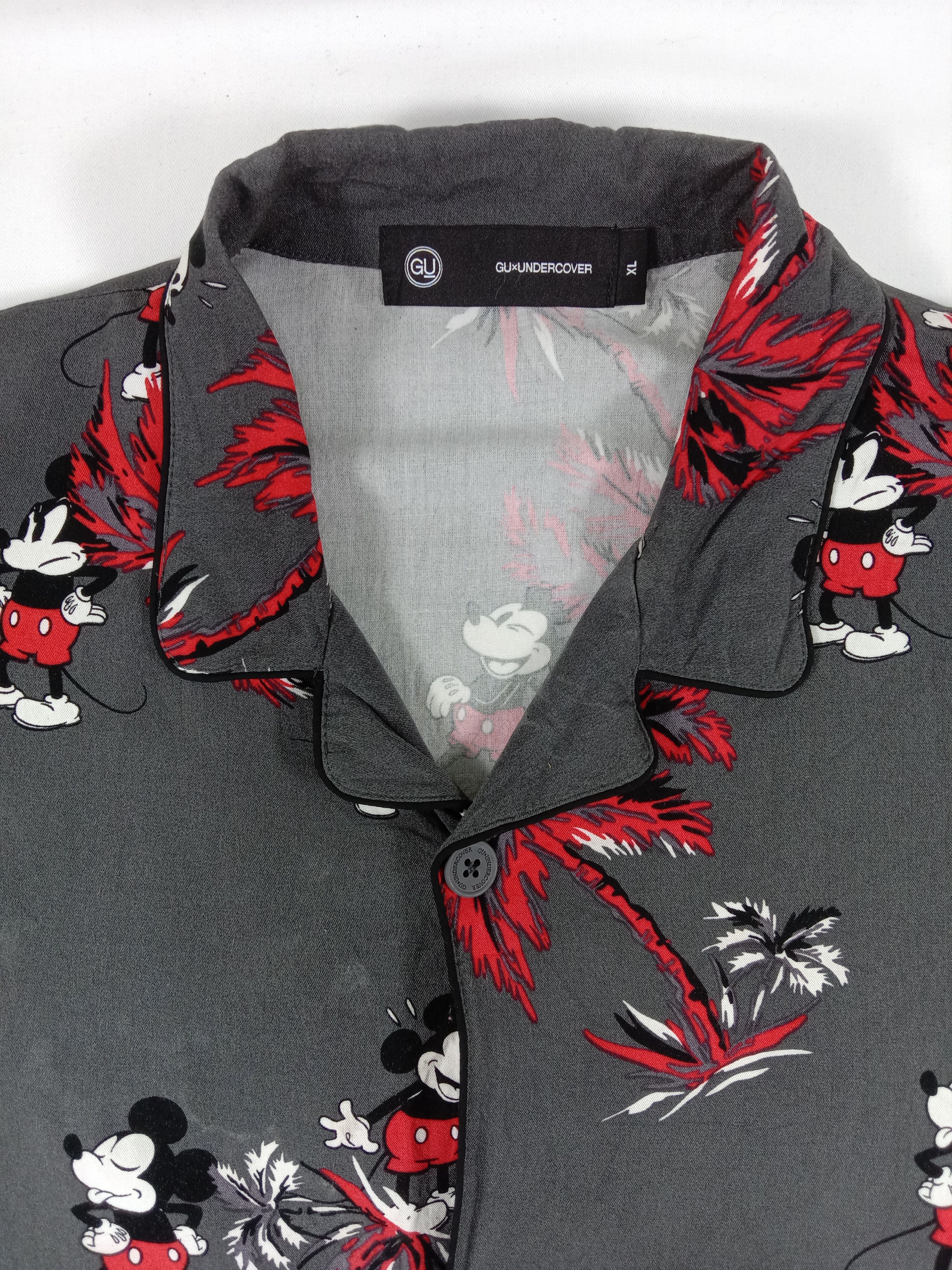 Undercover Undercover x Mickey Mouse Graphic Hawaiian Button Ups Shirt Size US XL / EU 56 / 4 - 2 Thumbnail