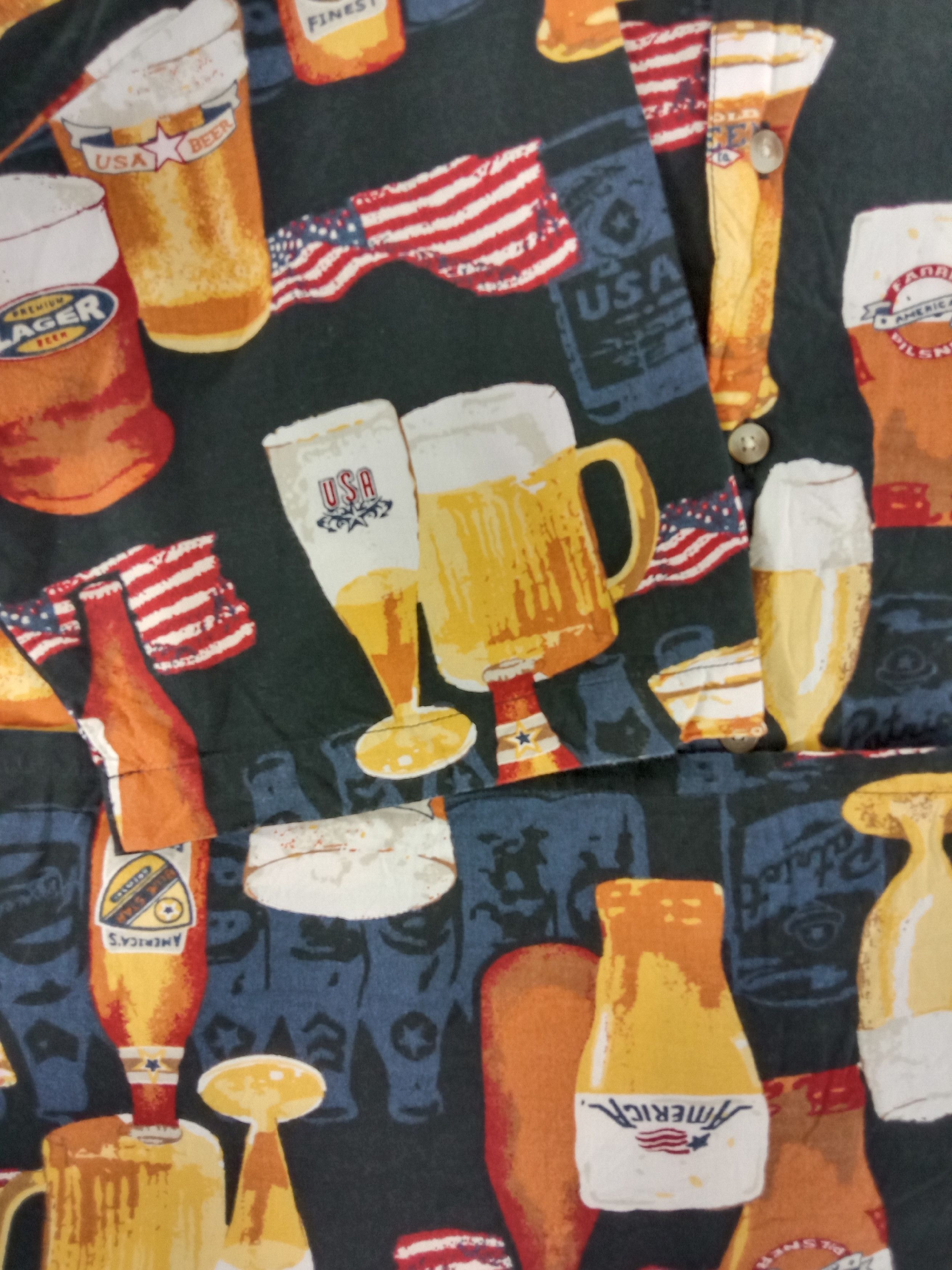 Croft & Barrow Vintage Croft & Barrow Full Printed Beers Button Ups Shirt Size US XL / EU 56 / 4 - 4 Thumbnail