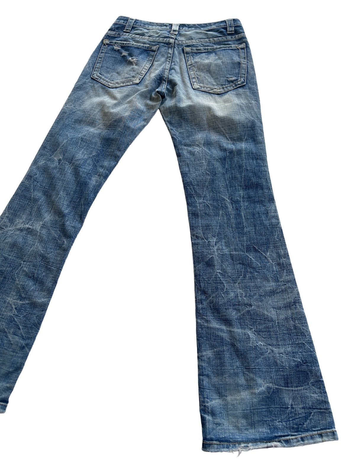 Japanese Brand Vintage Ozz First Pinball Distressed Flare Denim Size US 29 - 8 Thumbnail