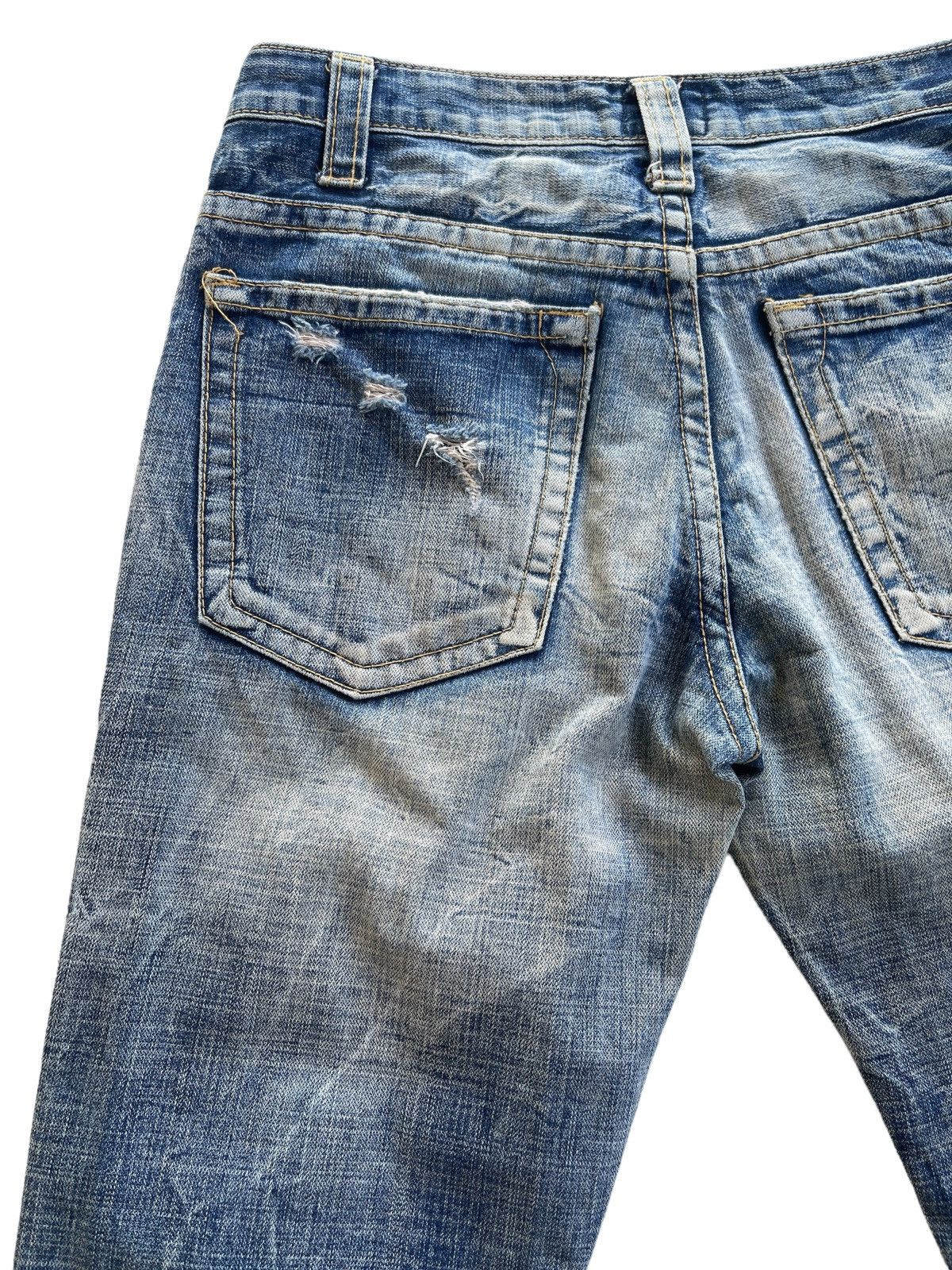 Japanese Brand Vintage Ozz First Pinball Distressed Flare Denim Size US 29 - 9 Thumbnail