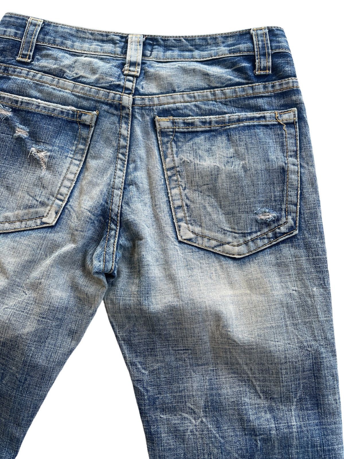 Japanese Brand Vintage Ozz First Pinball Distressed Flare Denim Size US 29 - 10 Thumbnail