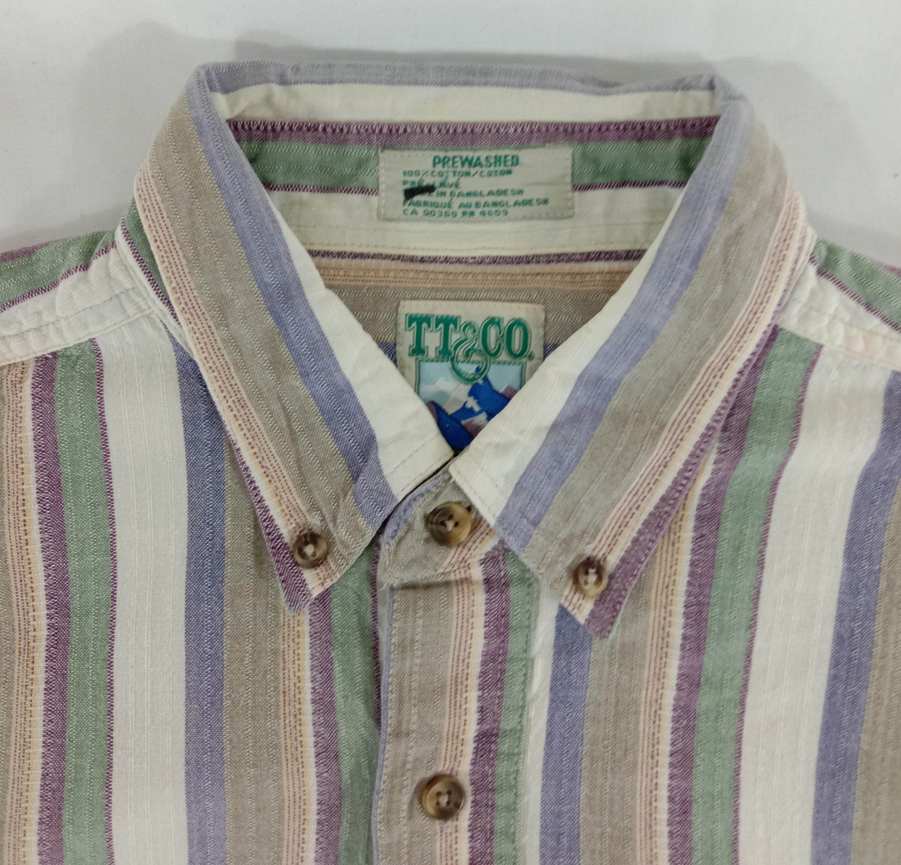Vintage Vintage TT & Co Sport Button Ups Shirt Size US XL / EU 56 / 4 - 2 Thumbnail