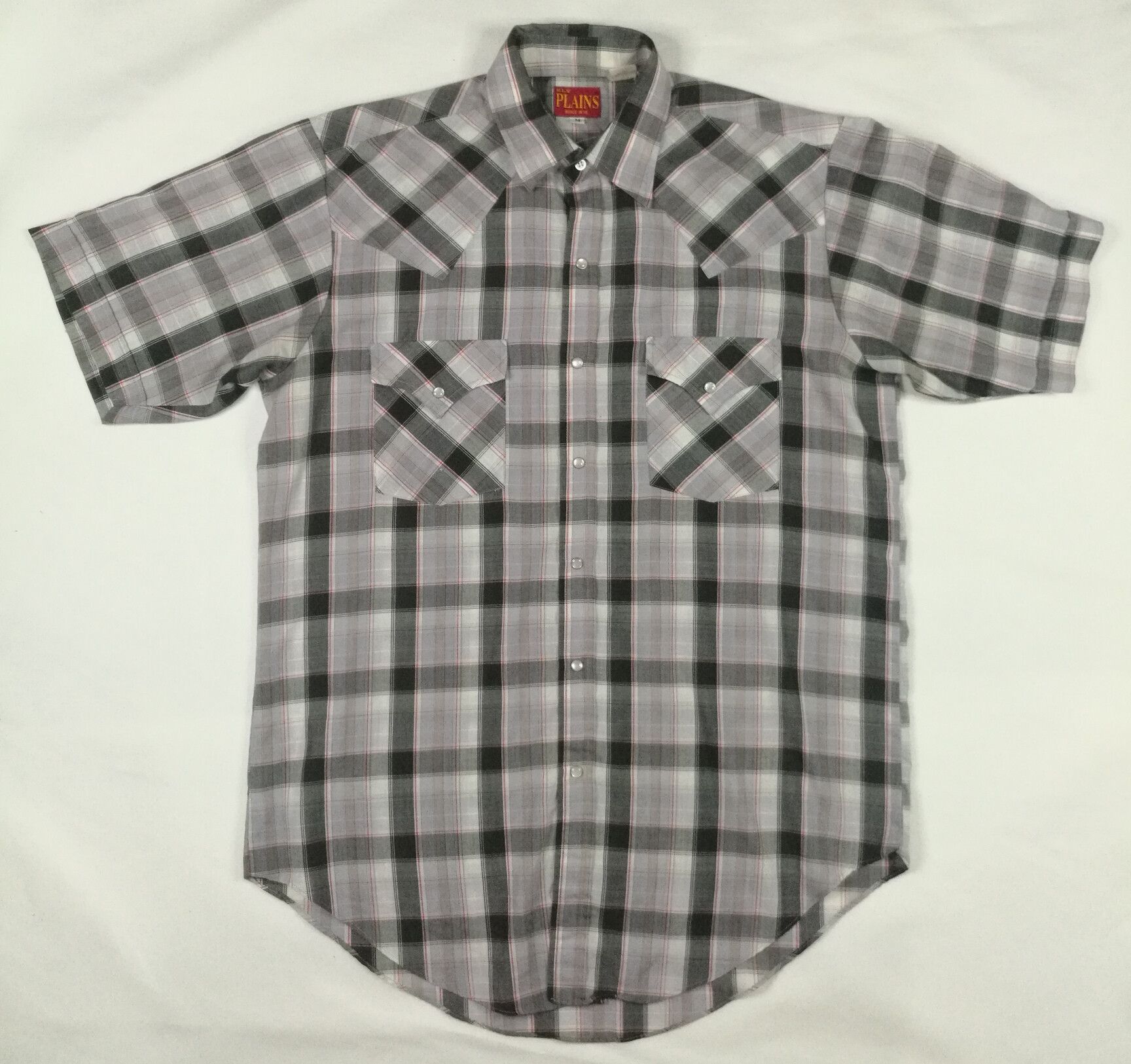 Vintage Vintage Ely Plains Western Pearl Snap Button Ups Shirt Size US L / EU 52-54 / 3 - 1 Thumbnail