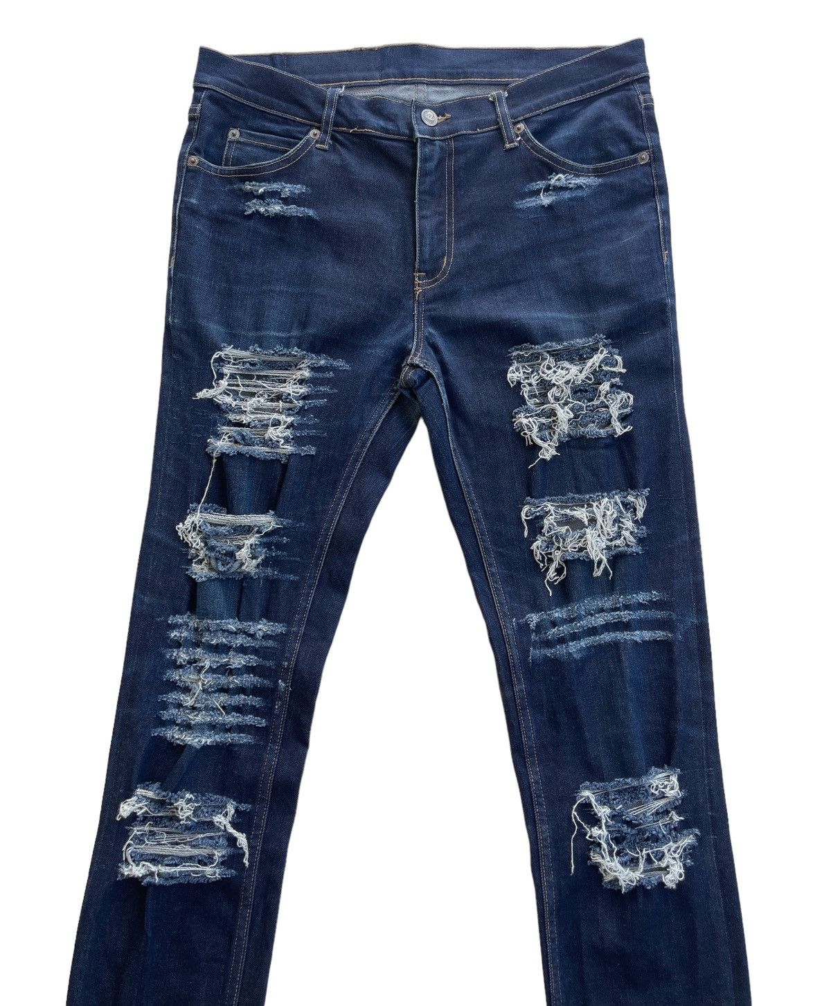 Cheap Monday Ripped Stretch Slim Fit Distressed Denim Size US 32 / EU 48 - 5 Thumbnail