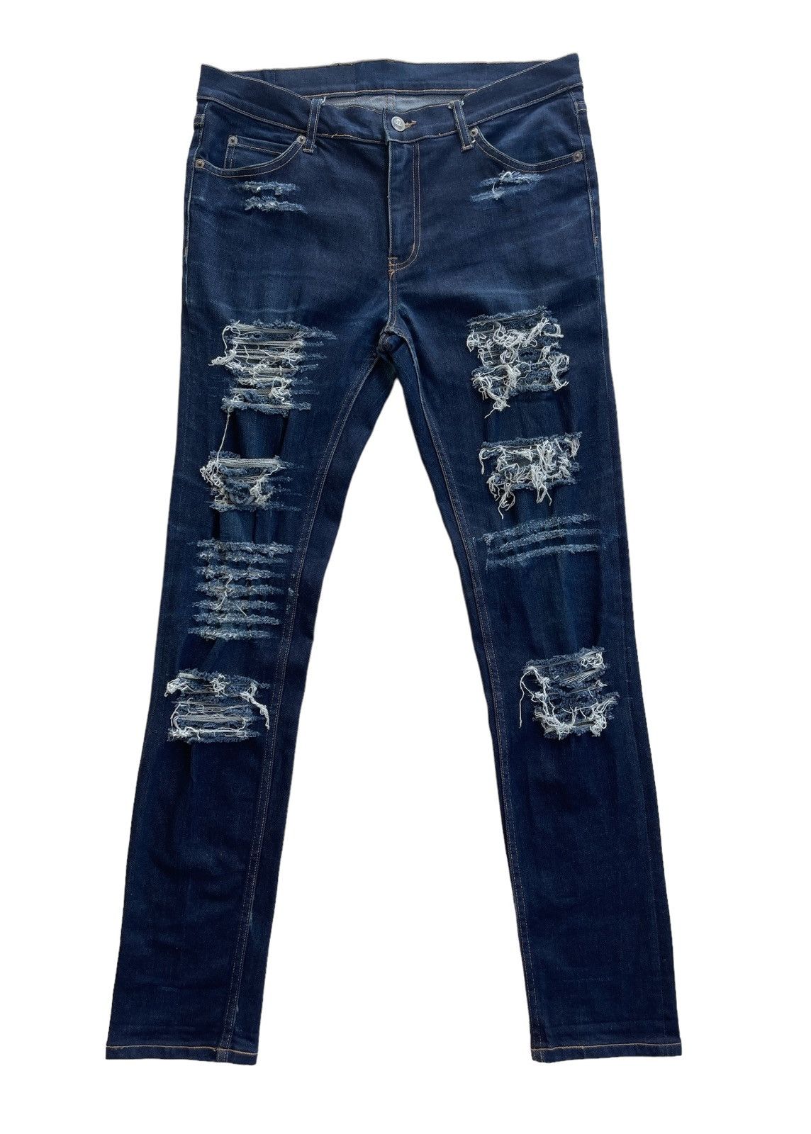 Cheap Monday Ripped Stretch Slim Fit Distressed Denim Size US 32 / EU 48 - 1 Thumbnail