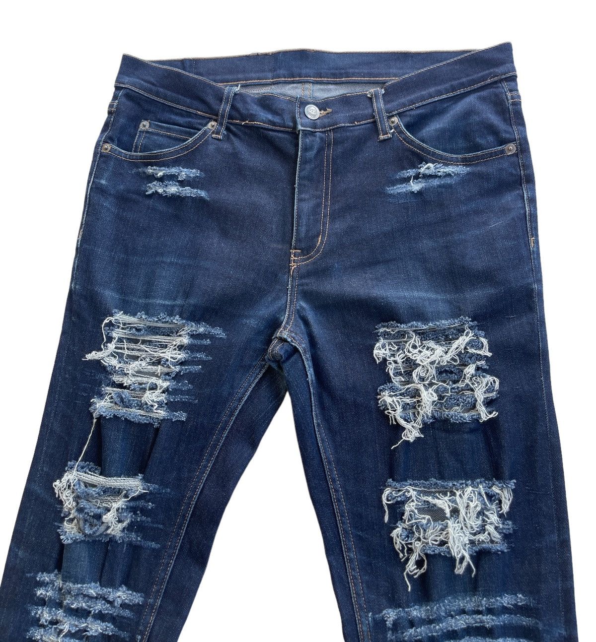 Cheap Monday Ripped Stretch Slim Fit Distressed Denim Size US 32 / EU 48 - 2 Thumbnail