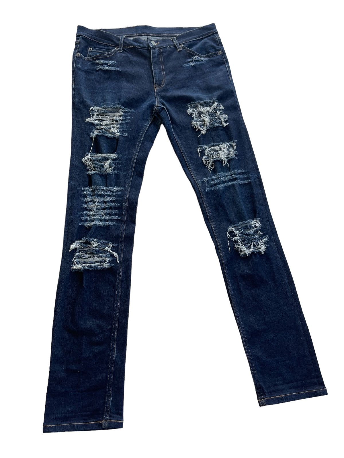 Cheap Monday Ripped Stretch Slim Fit Distressed Denim Size US 32 / EU 48 - 6 Thumbnail