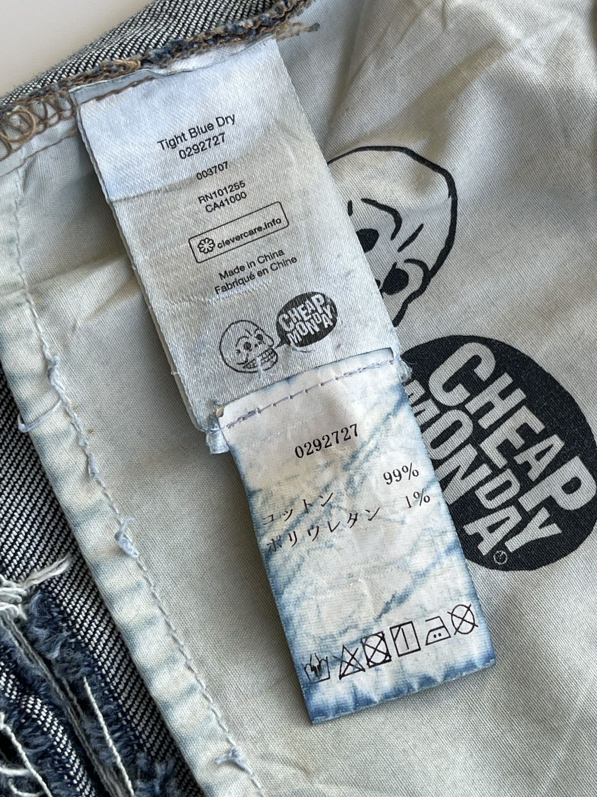 Cheap Monday Ripped Stretch Slim Fit Distressed Denim Size US 32 / EU 48 - 15 Thumbnail