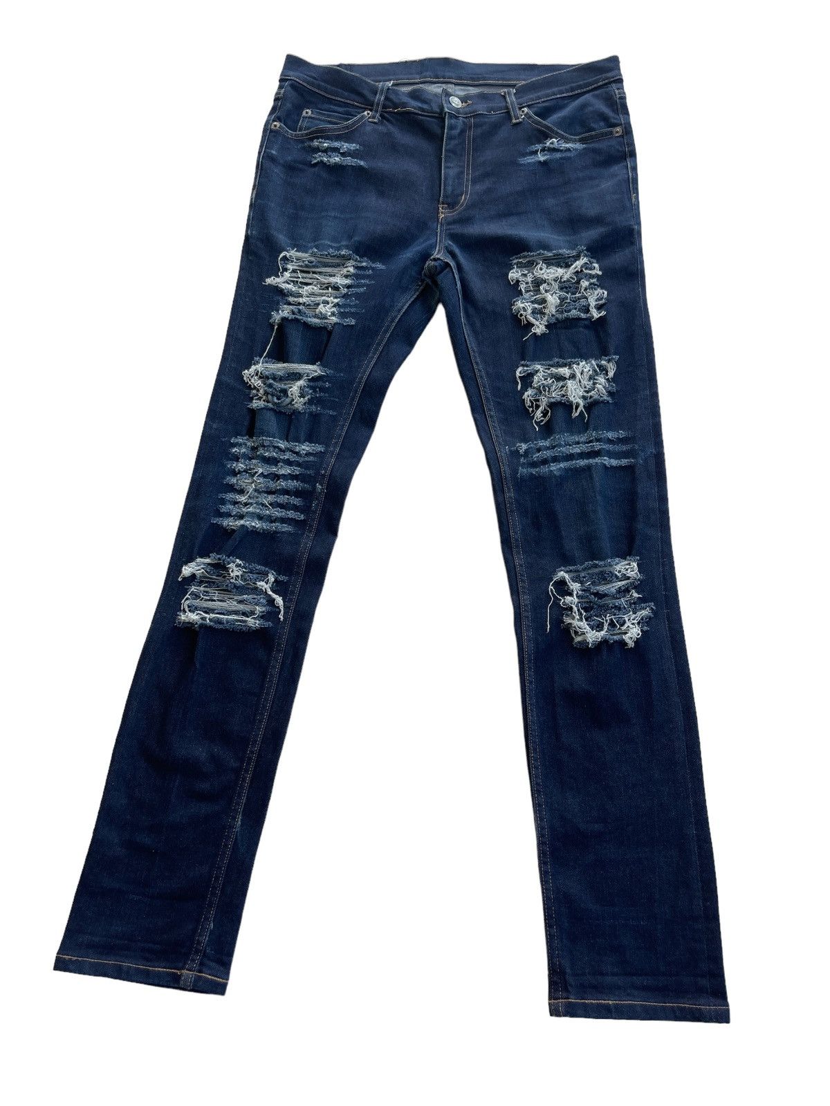 Cheap Monday Ripped Stretch Slim Fit Distressed Denim Size US 32 / EU 48 - 3 Thumbnail