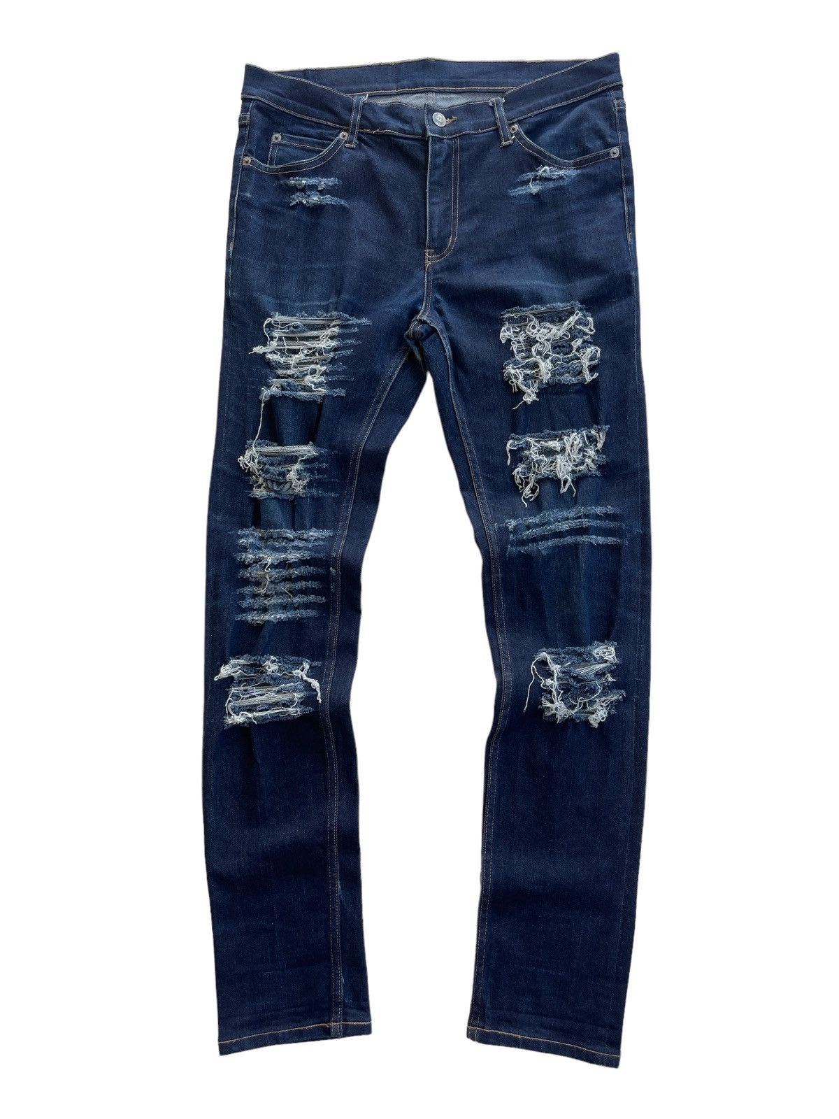 Cheap Monday Ripped Stretch Slim Fit Distressed Denim Size US 32 / EU 48 - 4 Thumbnail