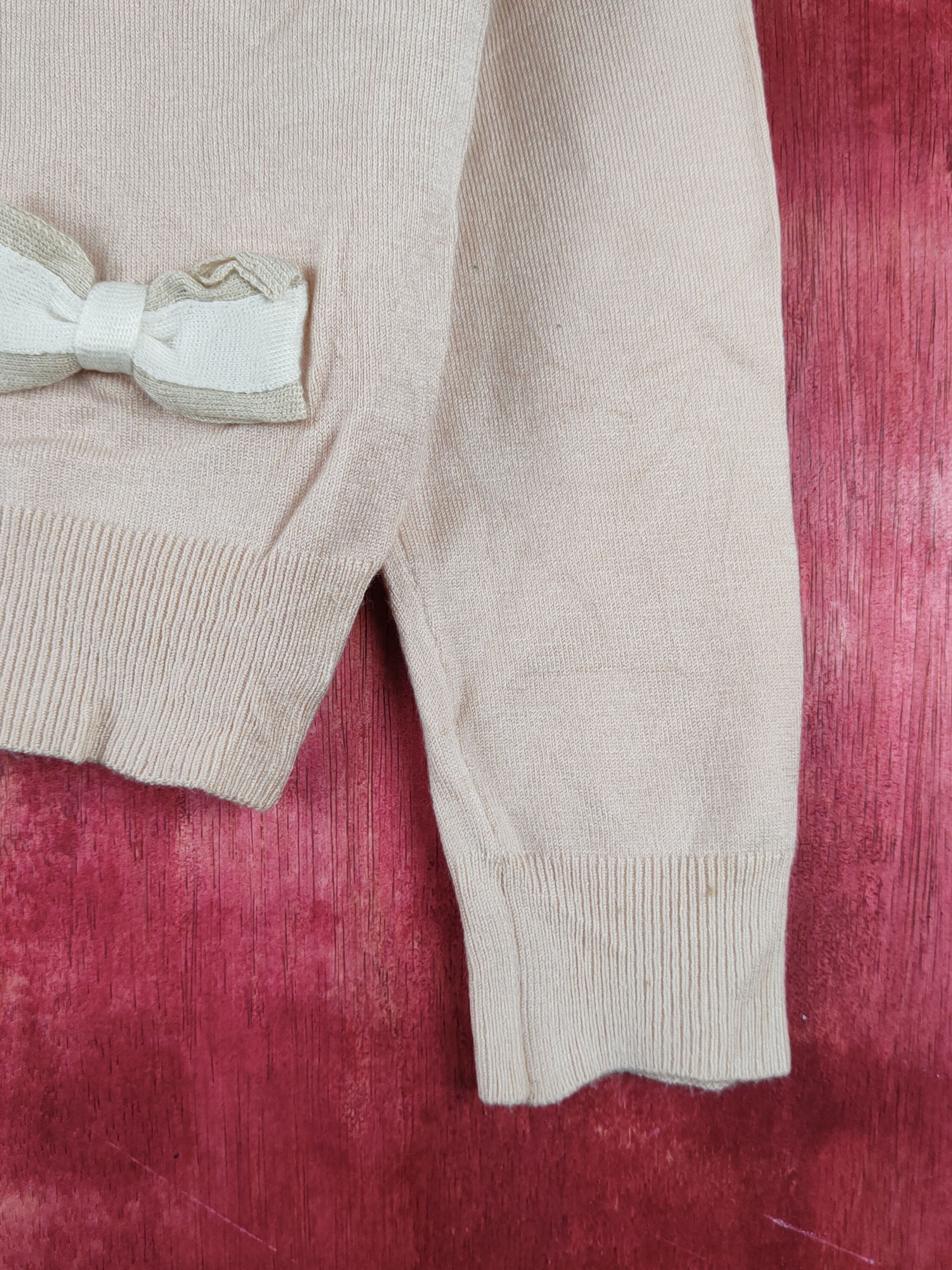 Japanese Brand Sorridere Light Peach Knitwear Cardigan #S1216 Size S / US 4 / IT 40 - 7 Thumbnail