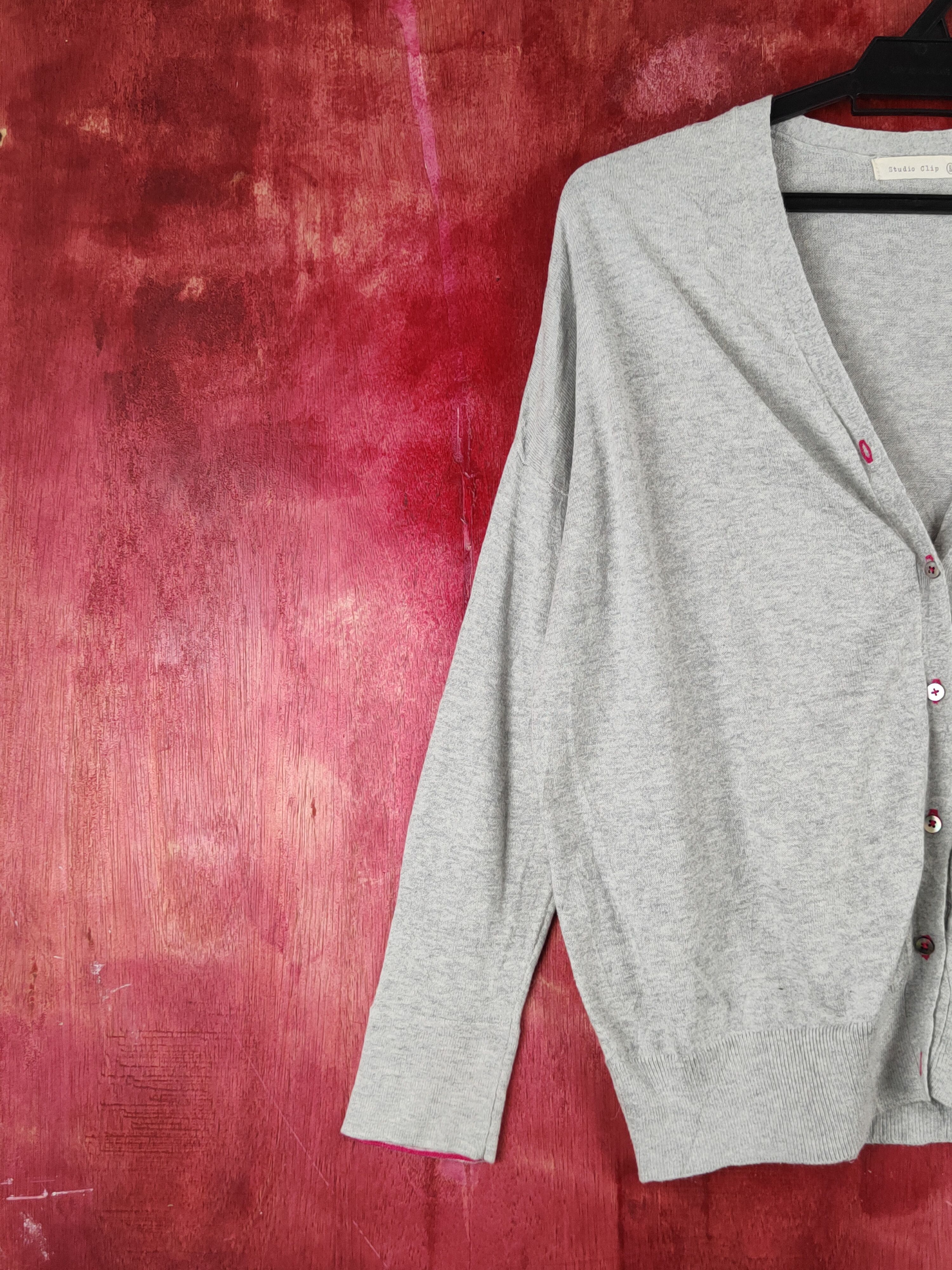 Japanese Brand Studio Clip Gray Knitwear Cardigan #S1214 Size L / US 10 / IT 46 - 5 Thumbnail