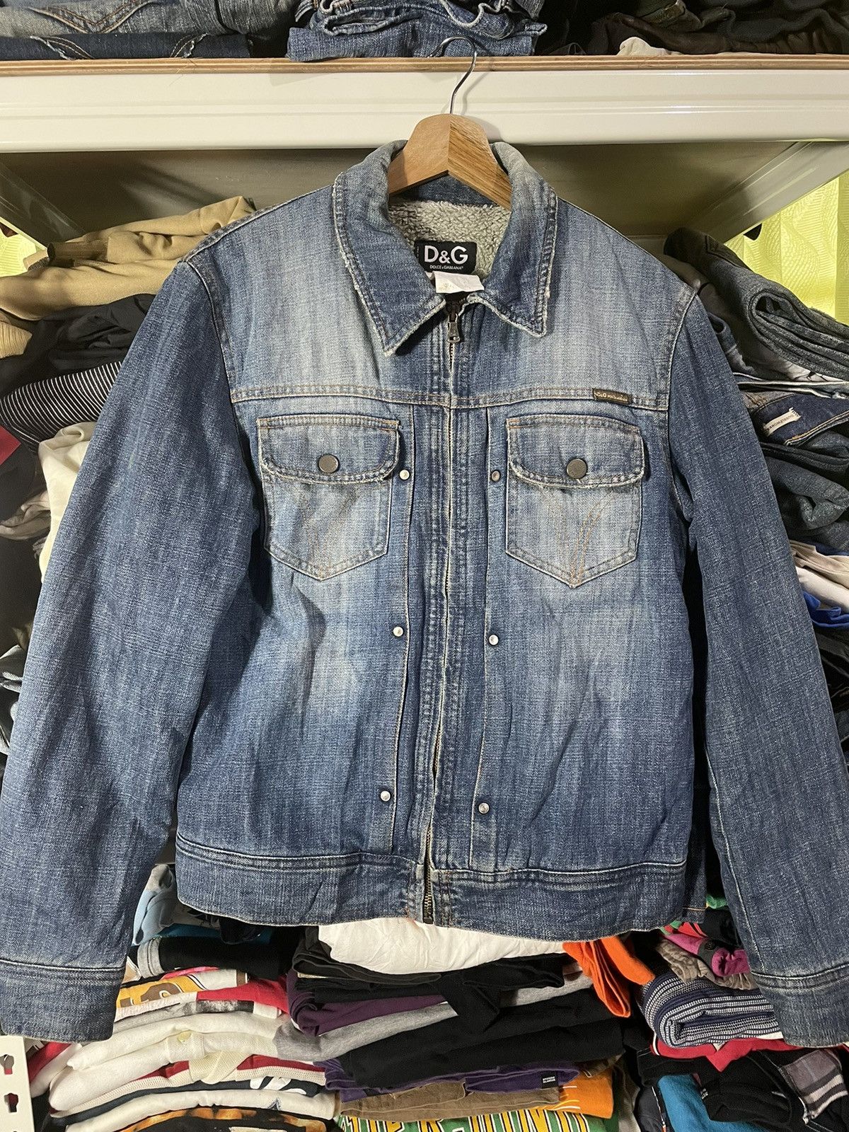 Dolce & Gabbana Vintage DnG Denime Jackets with Sherpa Inside Size US S / EU 44-46 / 1 - 2 Thumbnail