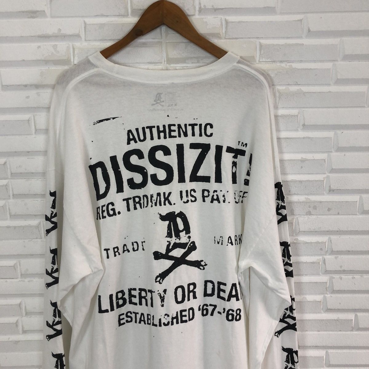 Dissizit × Seditionaries × Vintage DISSIZIT! LEBERTY OR DEATH VINTAGE LONG SLEEVE SHIRT Size US XXL / EU 58 / 5 - 6 Thumbnail