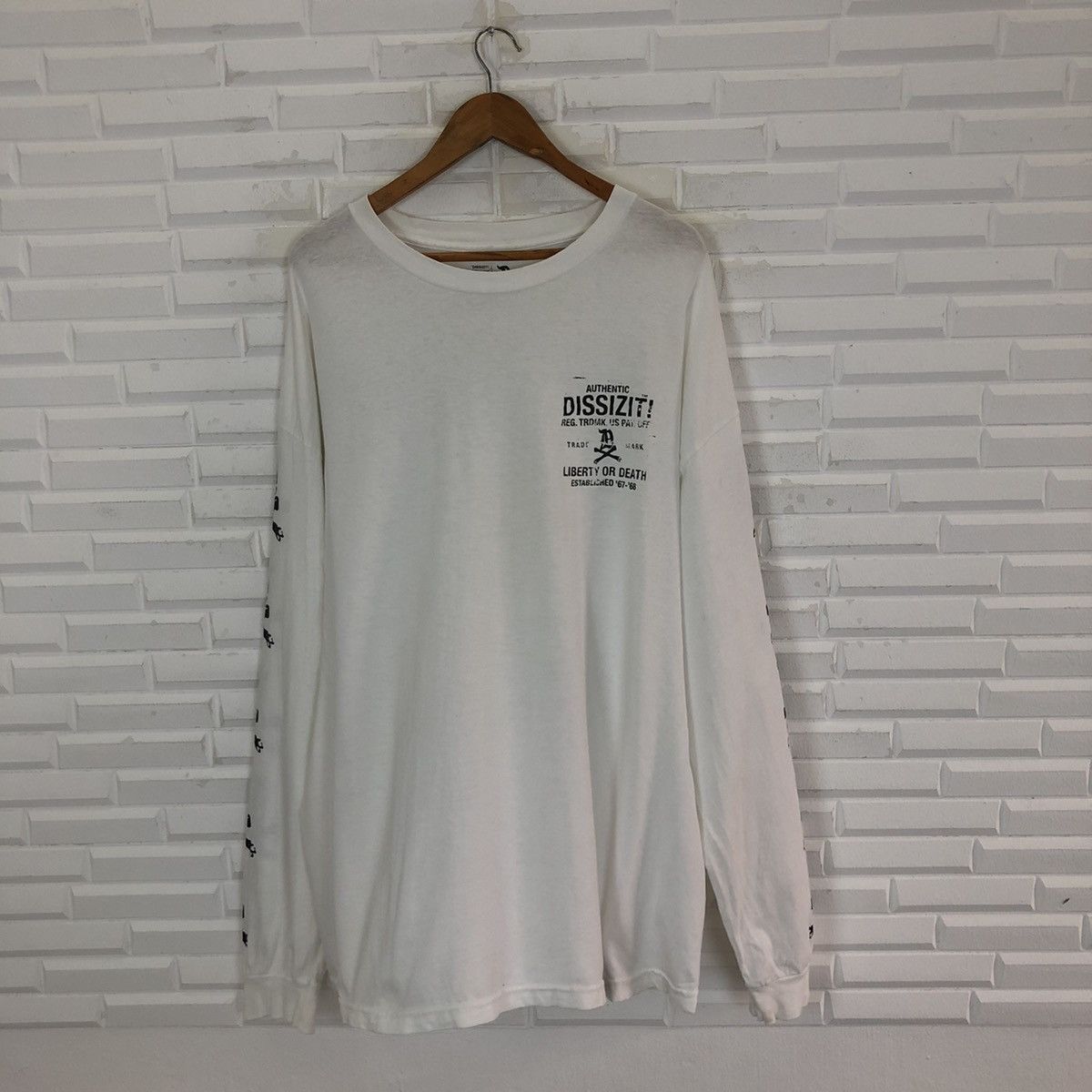 Dissizit × Seditionaries × Vintage DISSIZIT! LEBERTY OR DEATH VINTAGE LONG SLEEVE SHIRT Size US XXL / EU 58 / 5 - 1 Thumbnail