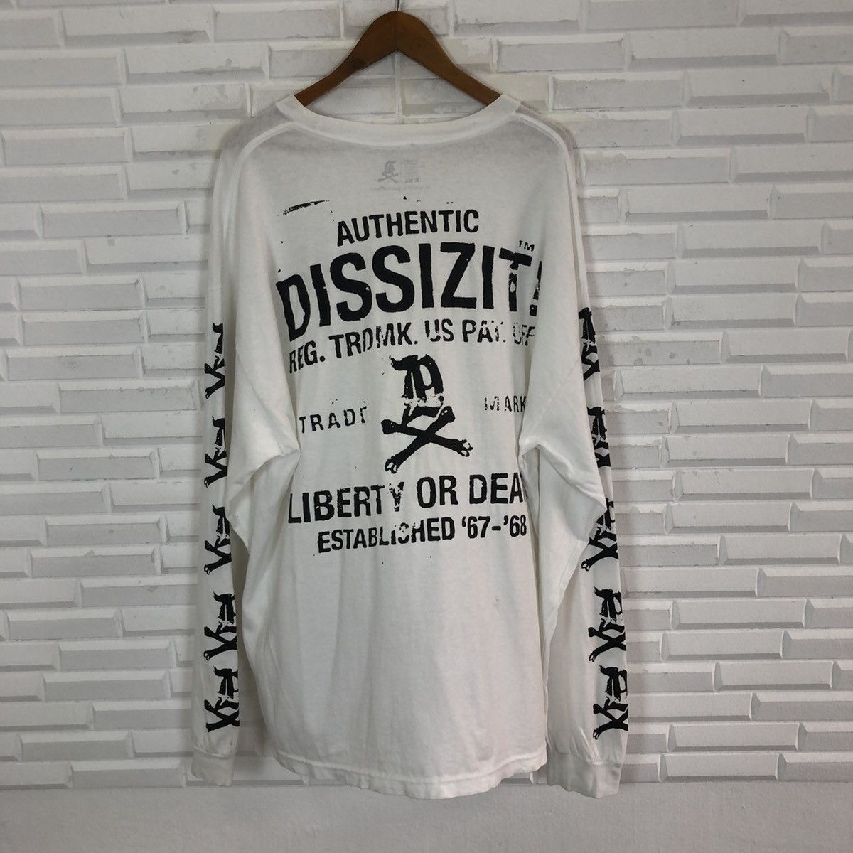 Dissizit × Seditionaries × Vintage DISSIZIT! LEBERTY OR DEATH VINTAGE LONG SLEEVE SHIRT Size US XXL / EU 58 / 5 - 5 Thumbnail