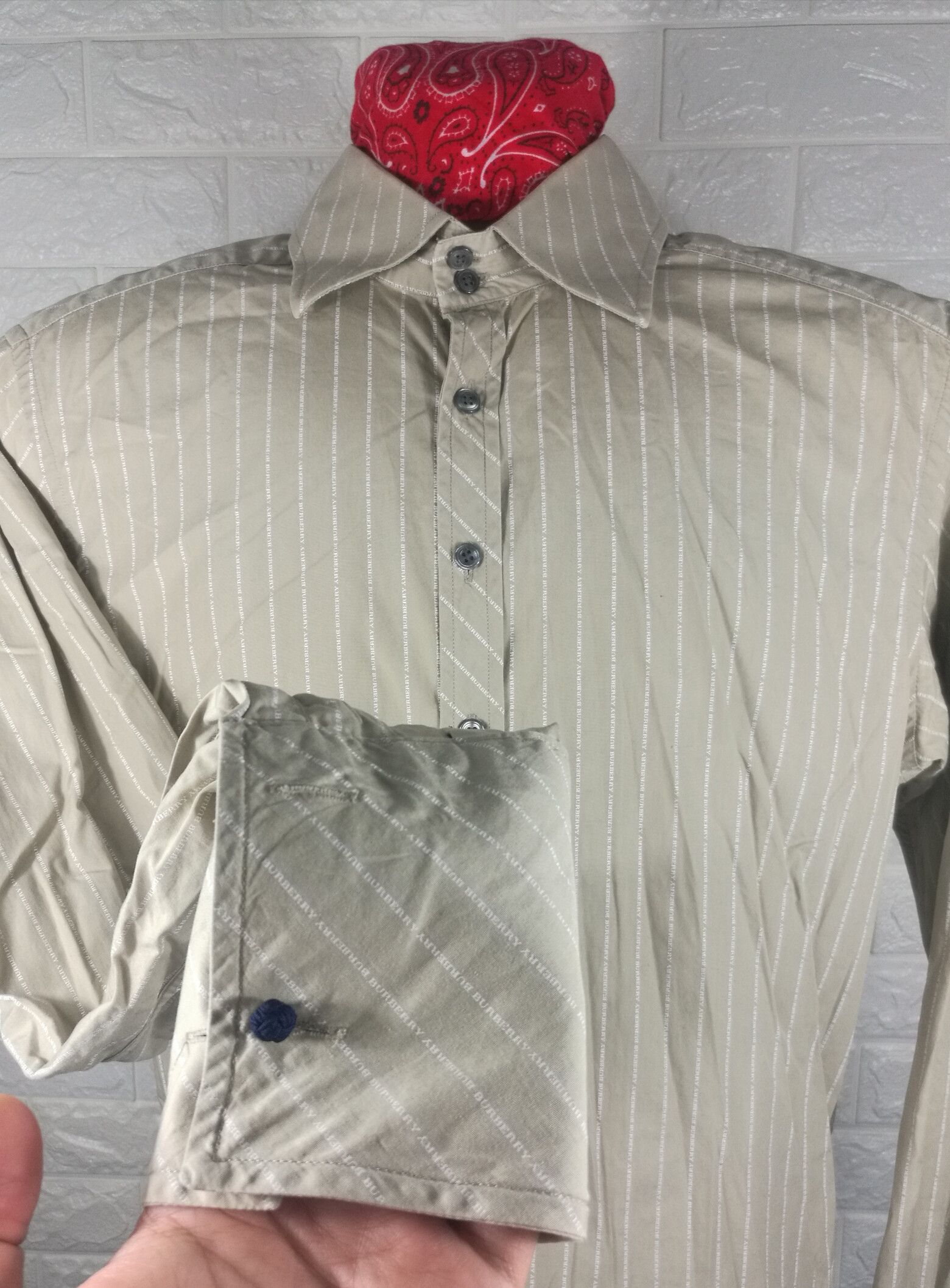 Burberry Vintage Burberry Striped Design Button Ups Shirt Size US L / EU 52-54 / 3 - 5 Thumbnail
