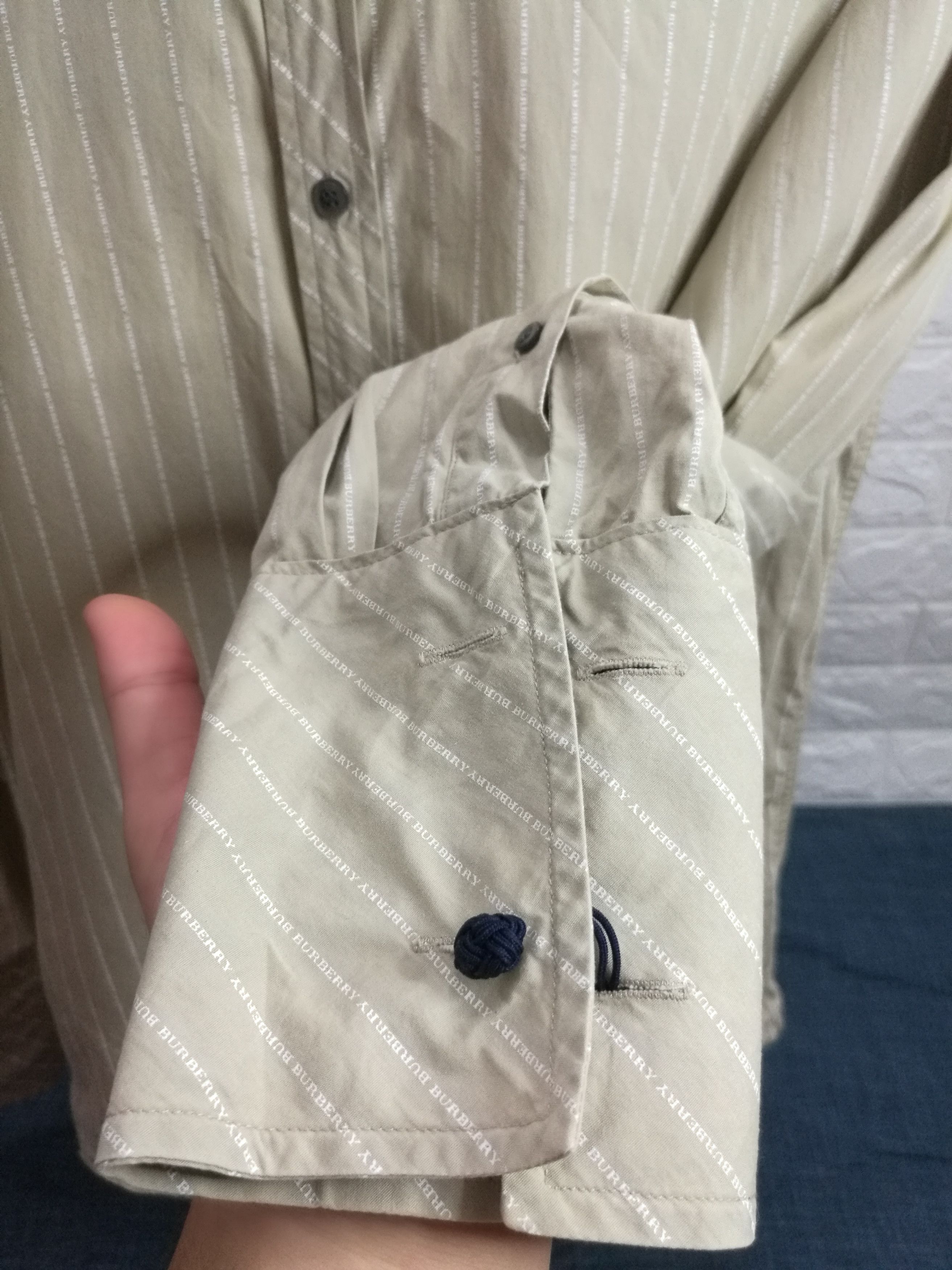 Burberry Vintage Burberry Striped Design Button Ups Shirt Size US L / EU 52-54 / 3 - 9 Thumbnail