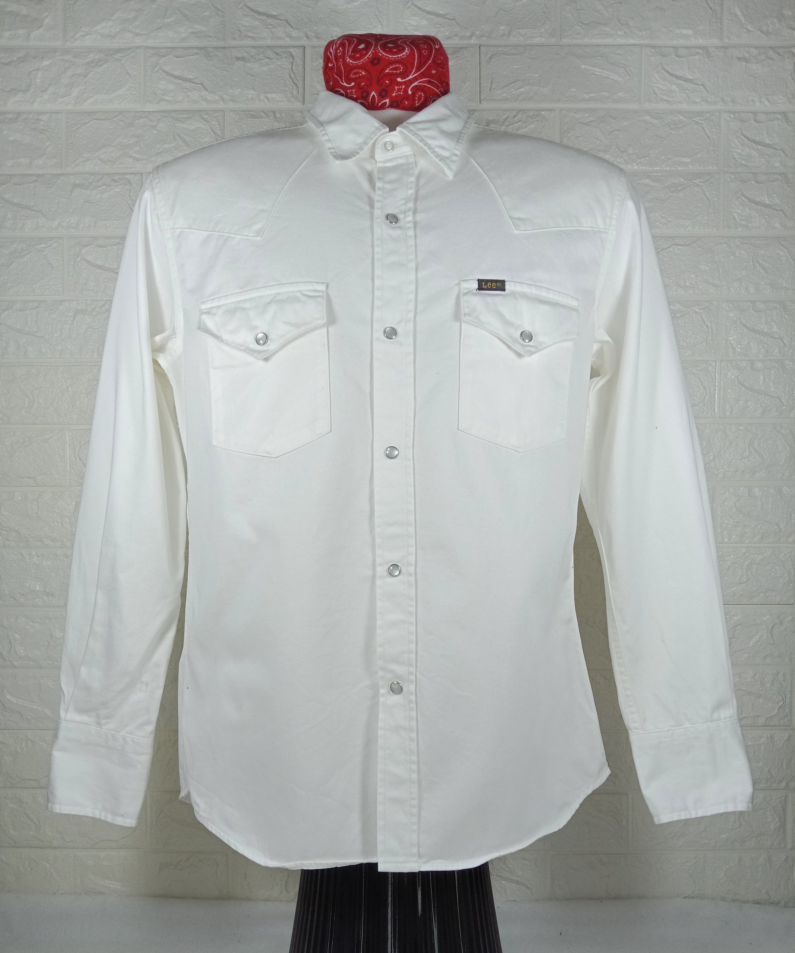 Lee Vintage Lee Long Sleeve Pearl Button Ups Shirt Size US L / EU 52-54 / 3 - 1 Thumbnail