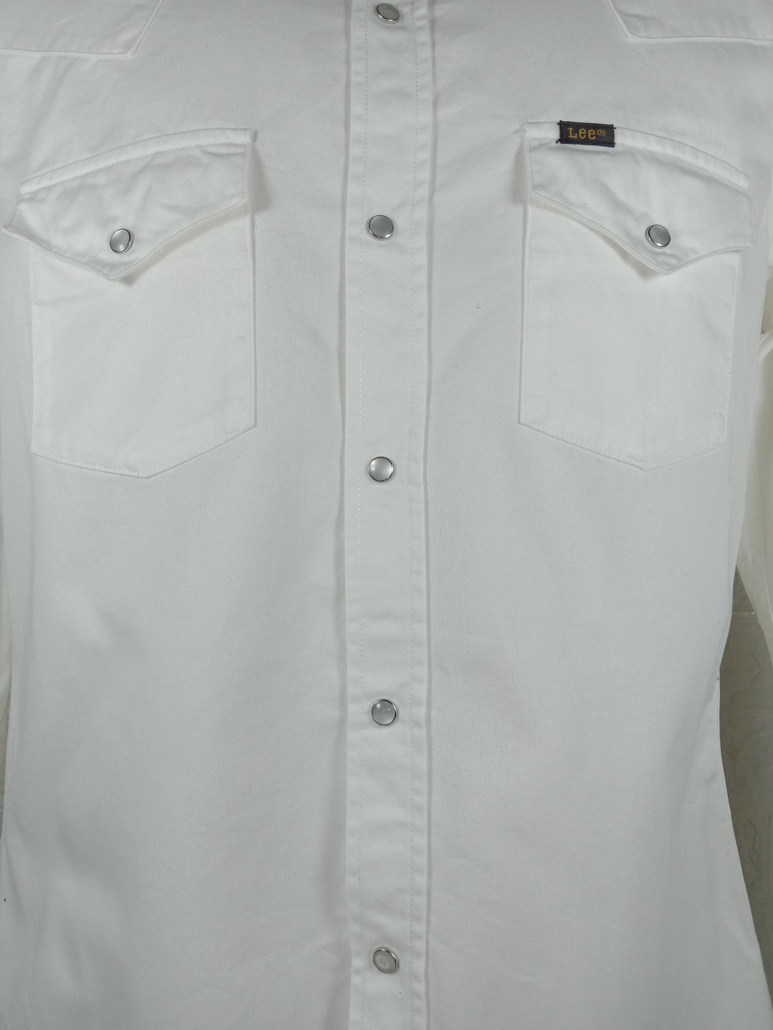 Lee Vintage Lee Long Sleeve Pearl Button Ups Shirt Size US L / EU 52-54 / 3 - 3 Thumbnail