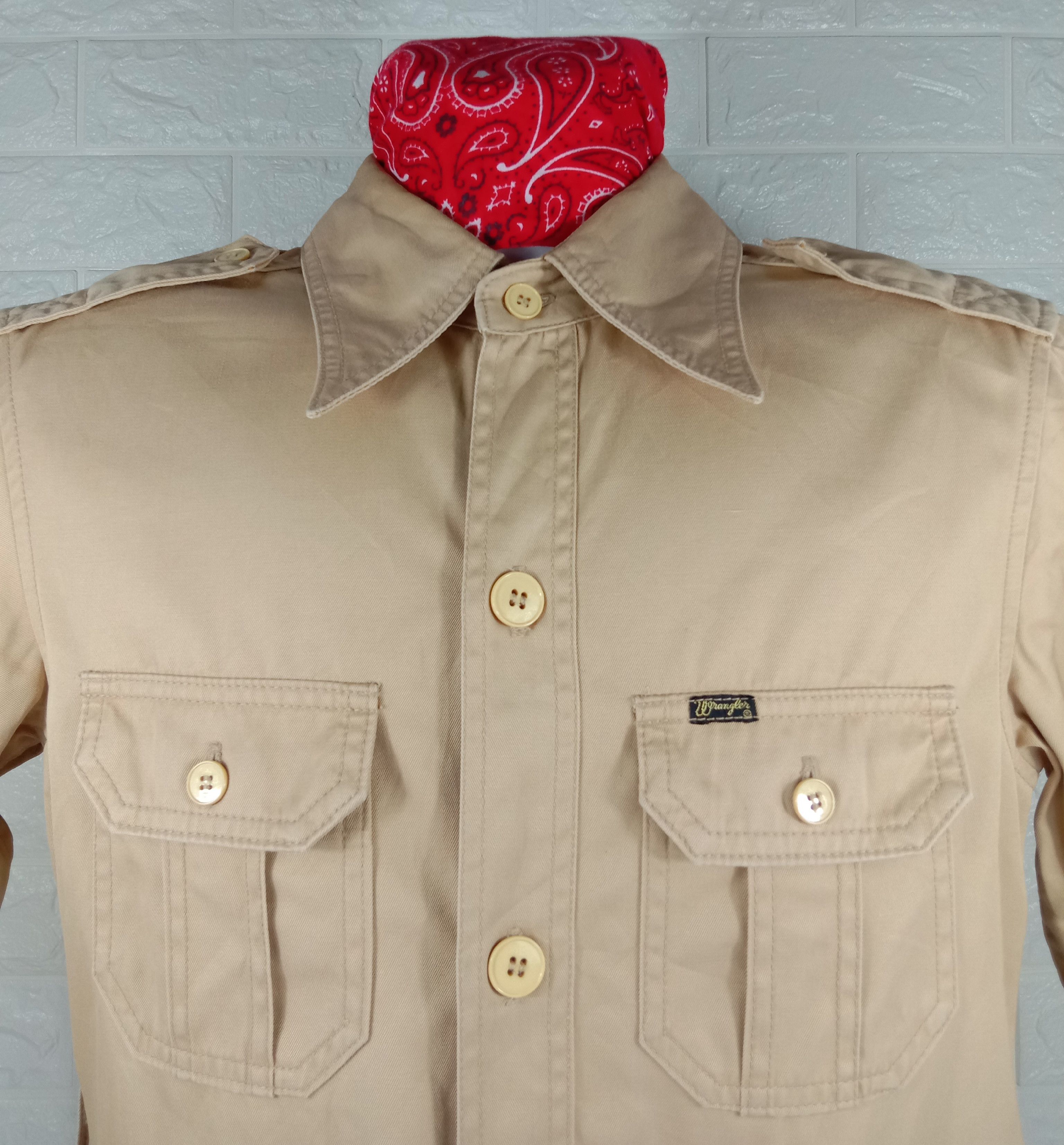 Wrangler Vintage Wrangler Long Sleeve Button Ups Shirt Size US M / EU 48-50 / 2 - 2 Thumbnail