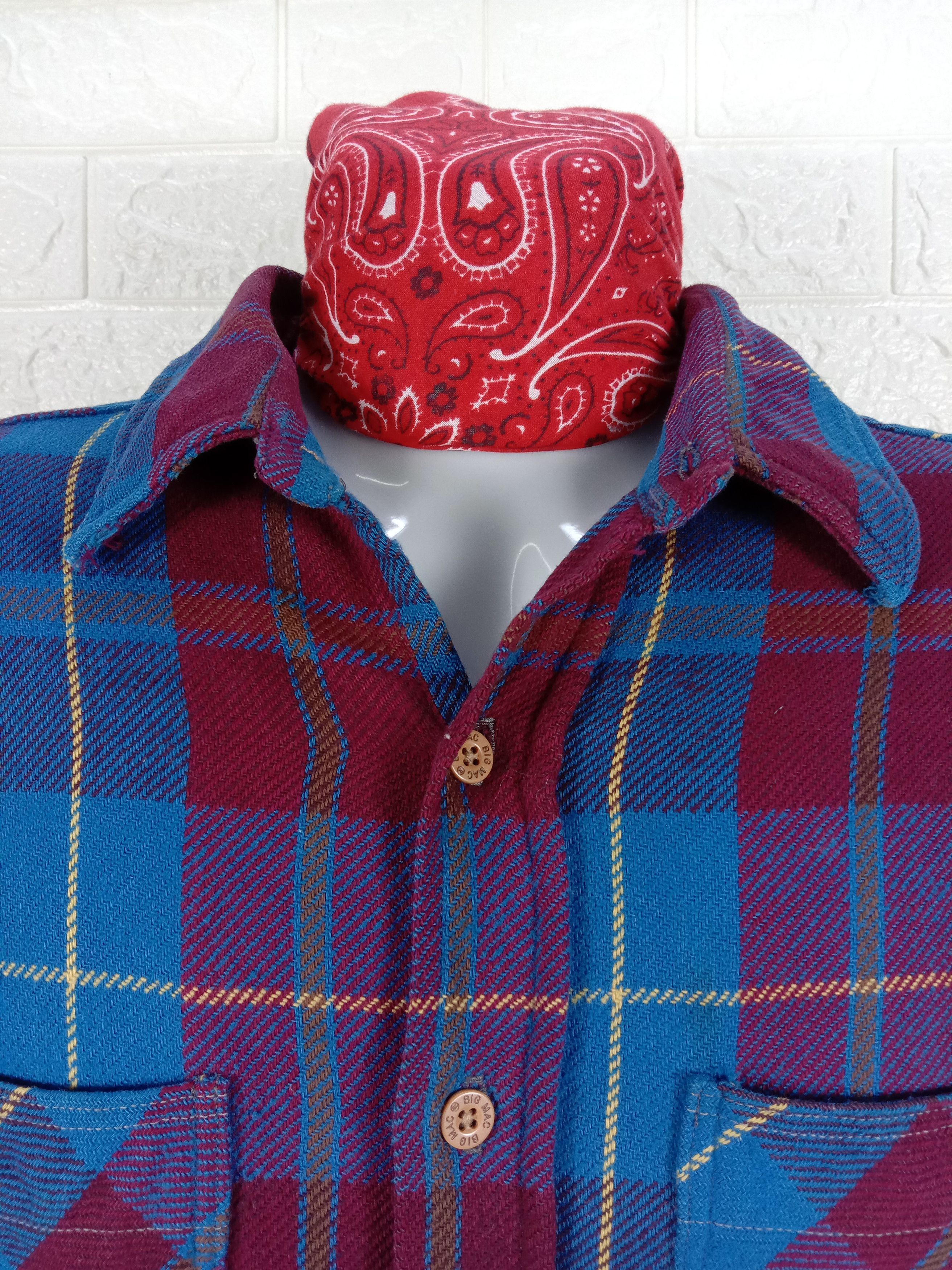 Big Mac Vintage 1988 Big Mac Newport Blue Button Up Shirt Size US M / EU 48-50 / 2 - 2 Thumbnail