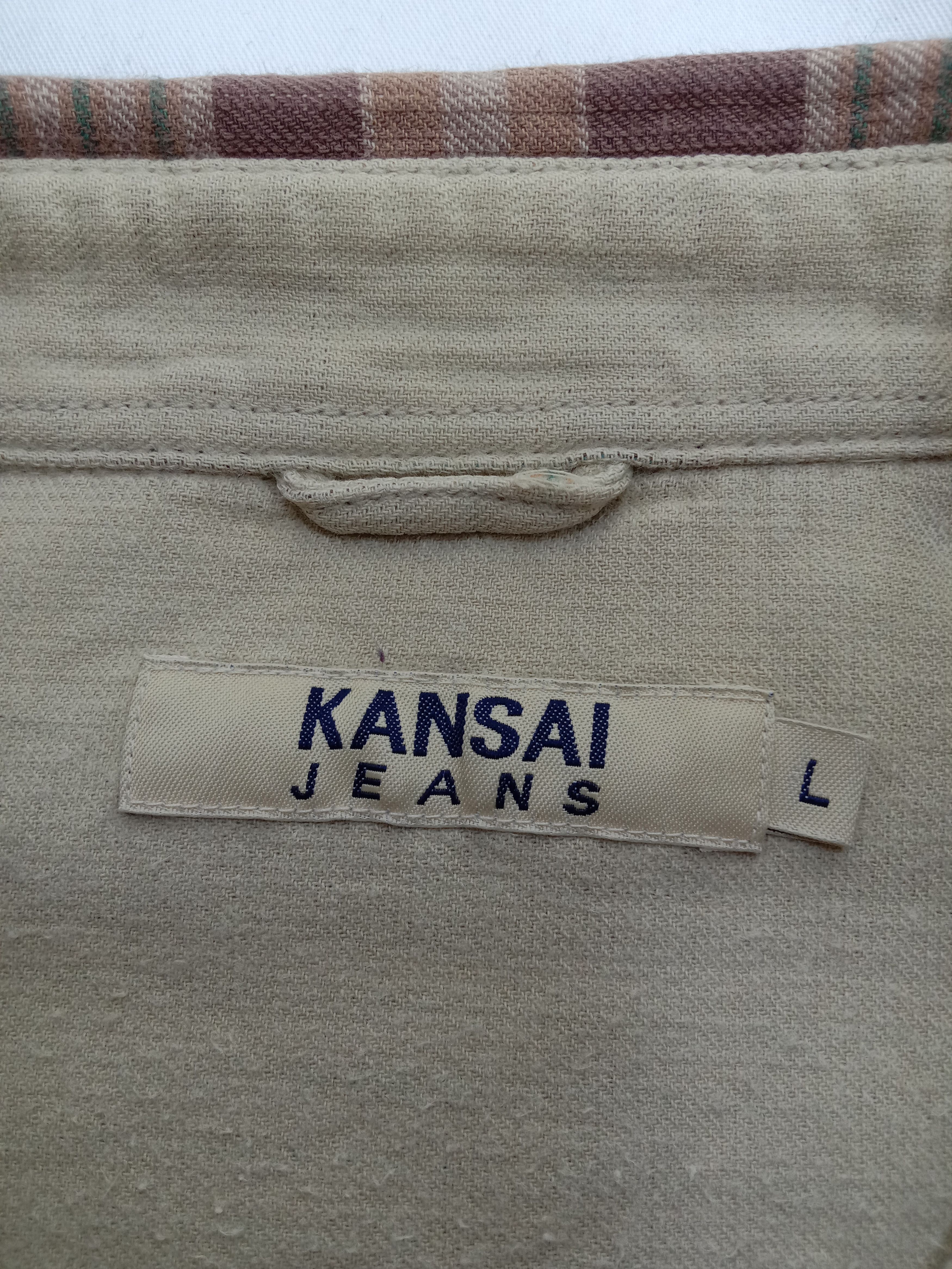 Kansai Yamamoto Vintage Kansai Yamamoto Flannel Button Up Long Sleeve Shirt Size US L / EU 52-54 / 3 - 10 Thumbnail