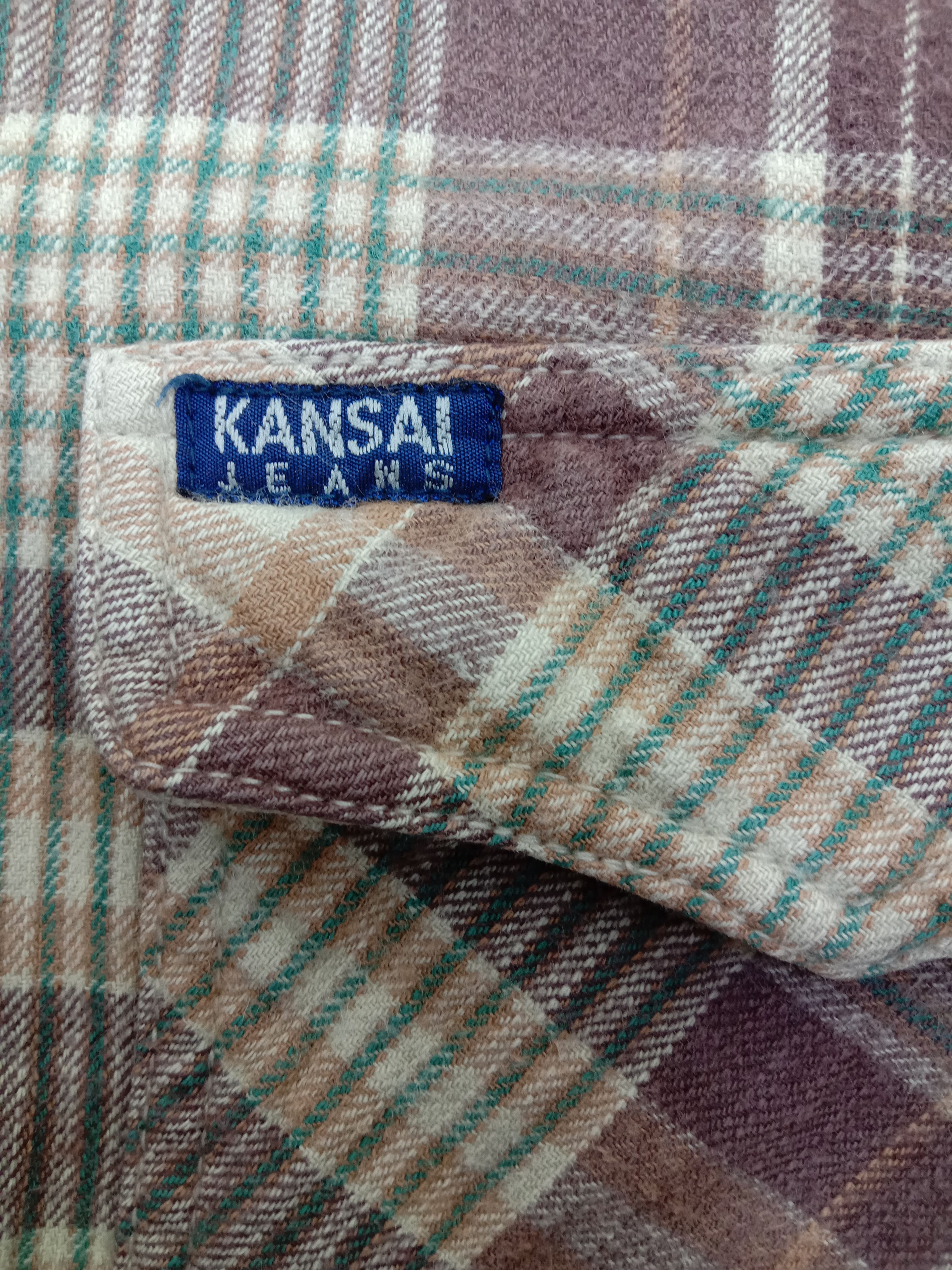 Kansai Yamamoto Vintage Kansai Yamamoto Flannel Button Up Long Sleeve Shirt Size US L / EU 52-54 / 3 - 8 Thumbnail