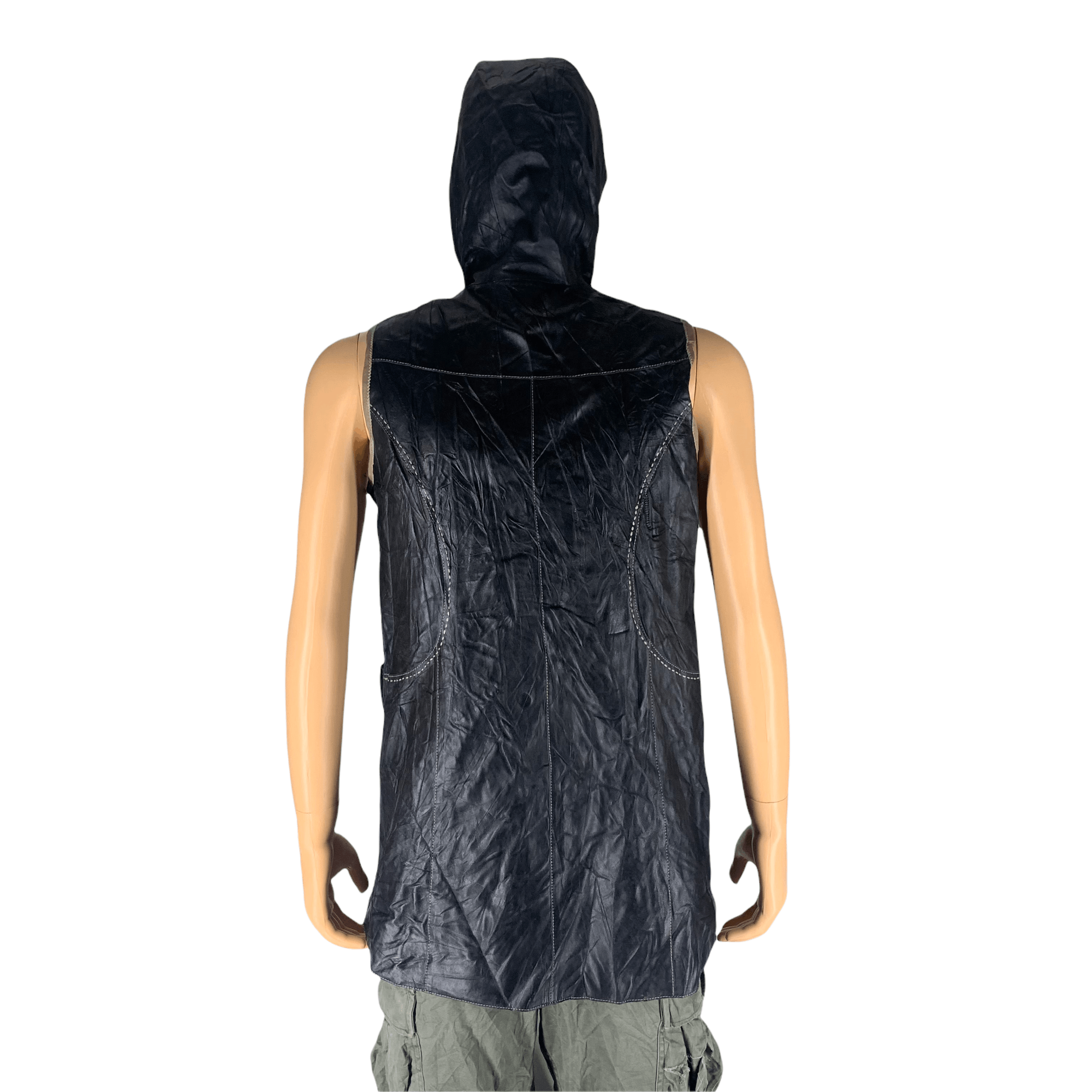 Balmain Balmain Paris Leather Hooded Long Vest #3542-47 Size M / US 6-8 / IT 42-44 - 13 Thumbnail