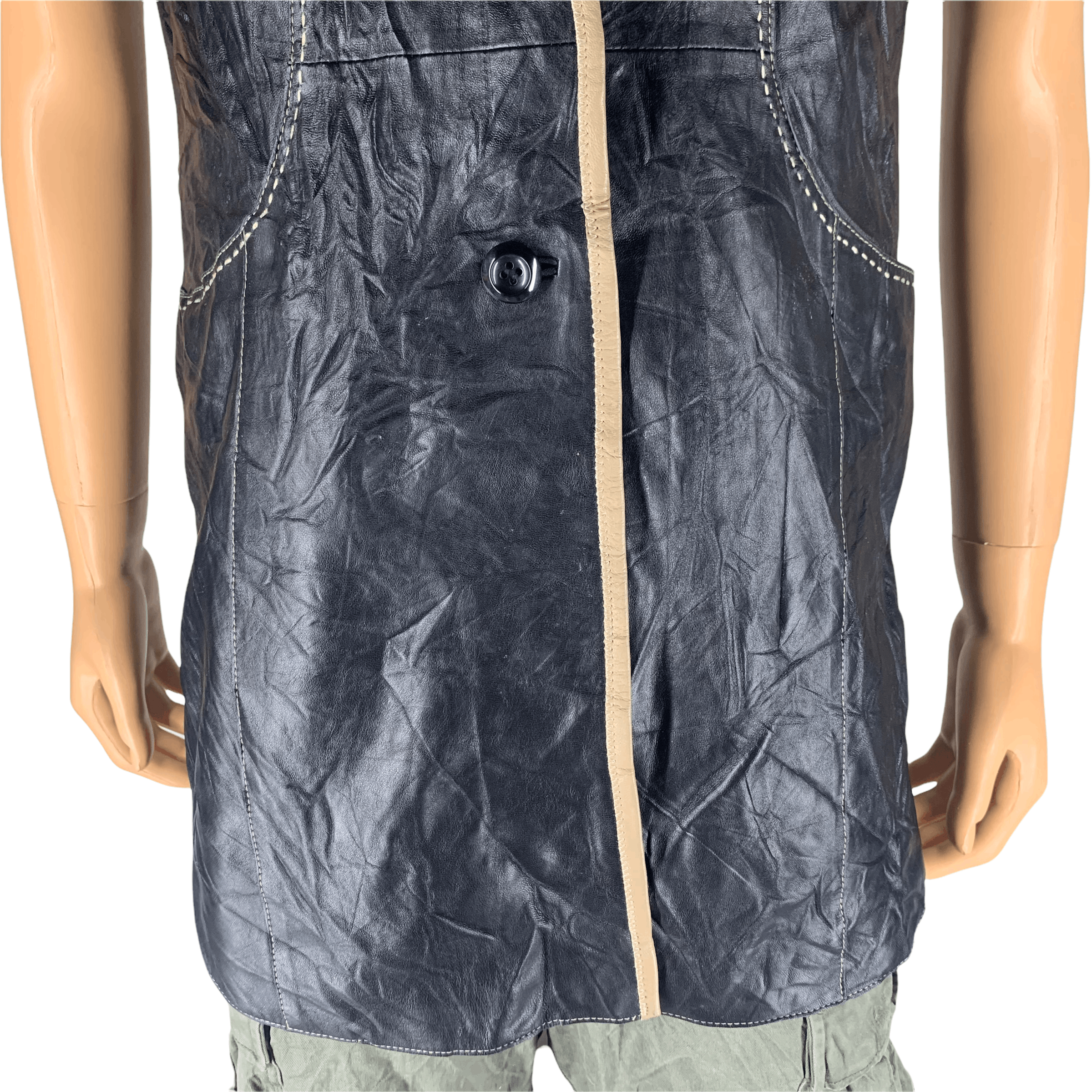 Balmain Balmain Paris Leather Hooded Long Vest #3542-47 Size M / US 6-8 / IT 42-44 - 4 Thumbnail
