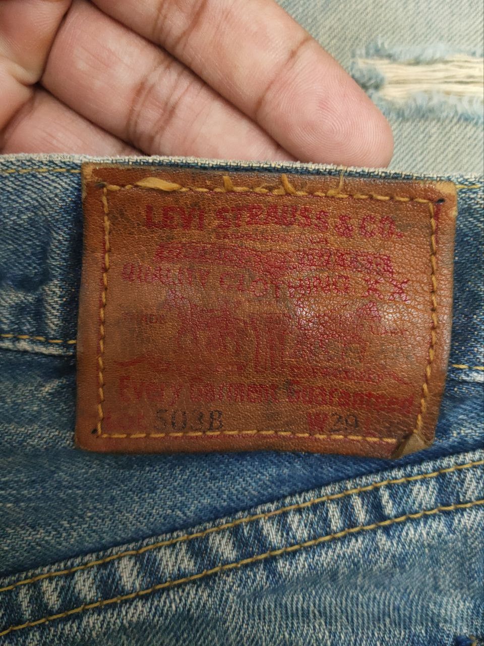 Levi's Vintage Clothing Big E Vtg Levi's 503 Distressed Selvedge Denim Size US 29 - 12 Thumbnail
