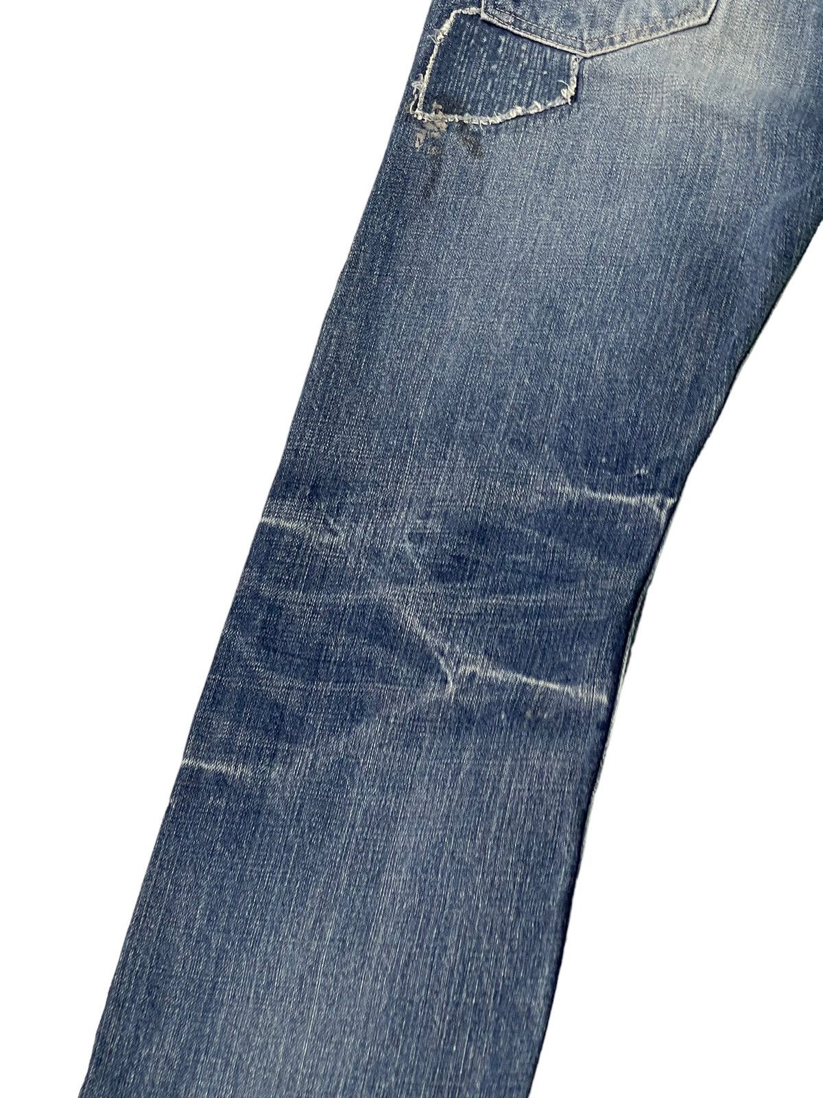 Japanese Brand Slim Jeans Spellbound Japan Patchwork Boro Denim 5🟦6 Size US 29 - 17 Thumbnail