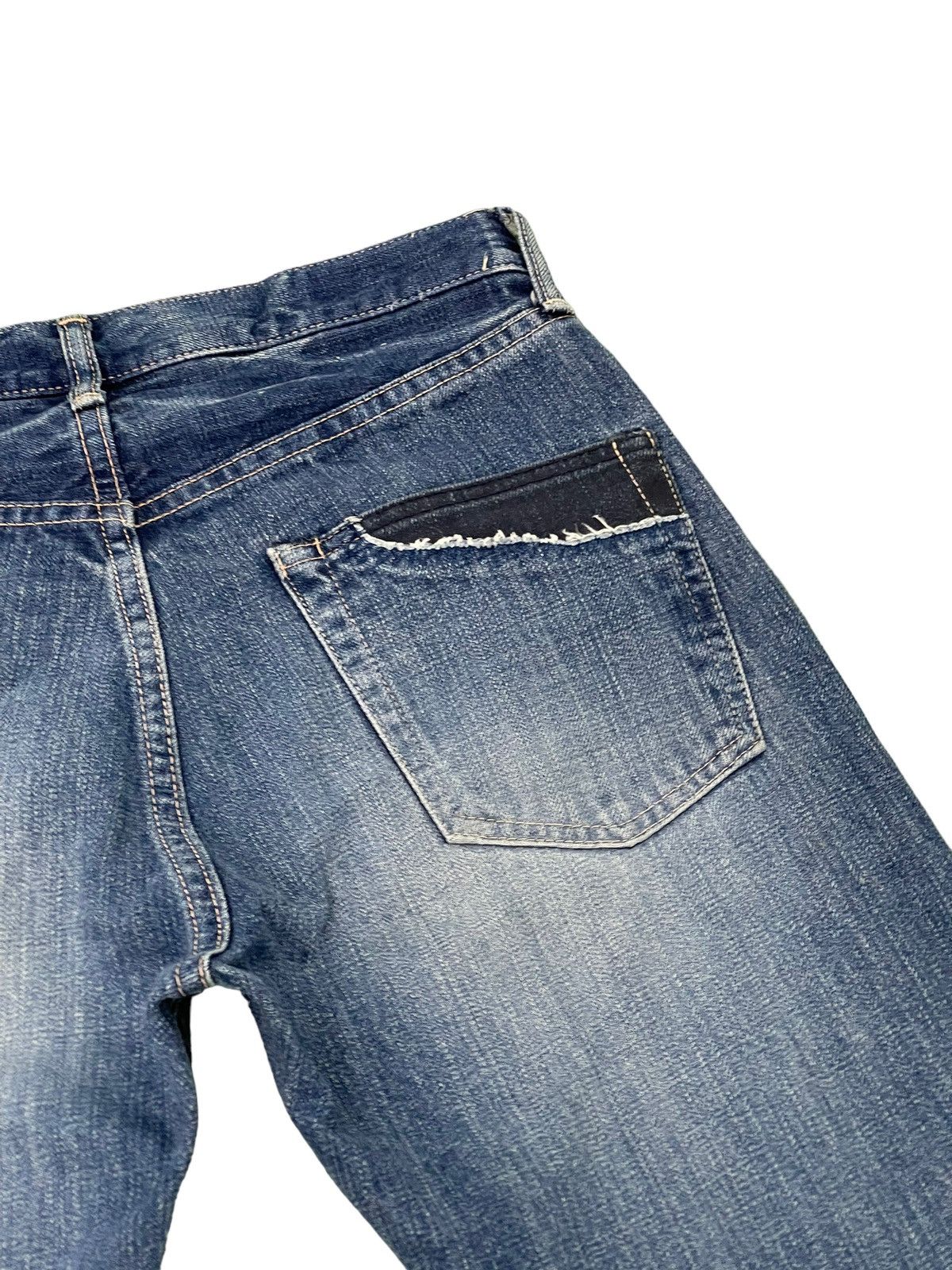 Japanese Brand Slim Jeans Spellbound Japan Patchwork Boro Denim 5🟦6 Size US 29 - 20 Thumbnail