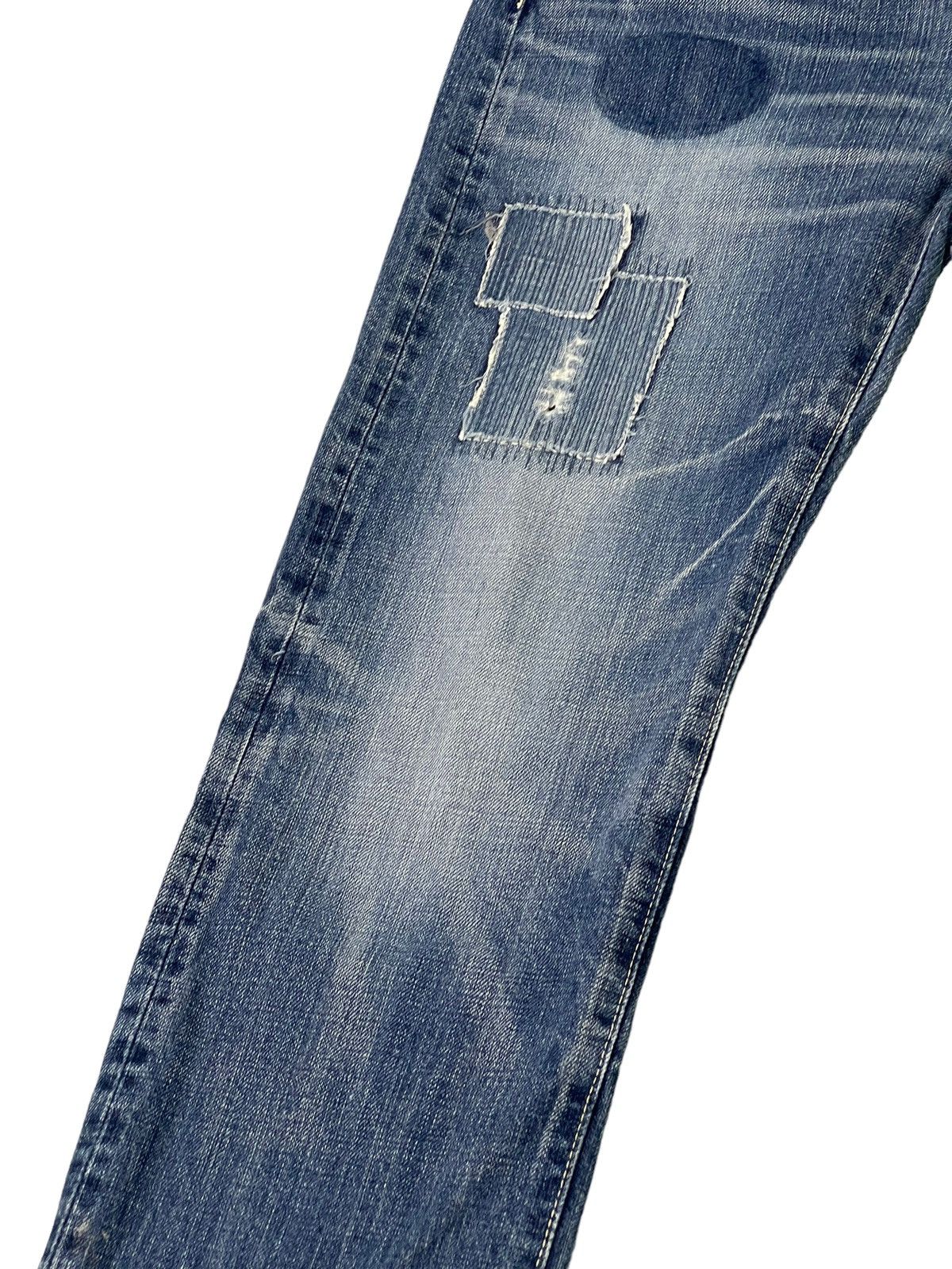 Japanese Brand Slim Jeans Spellbound Japan Patchwork Boro Denim 5🟦6 Size US 29 - 6 Thumbnail