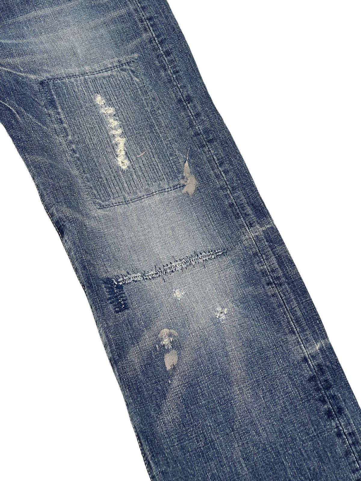 Japanese Brand Slim Jeans Spellbound Japan Patchwork Boro Denim 5🟦6 Size US 29 - 7 Thumbnail
