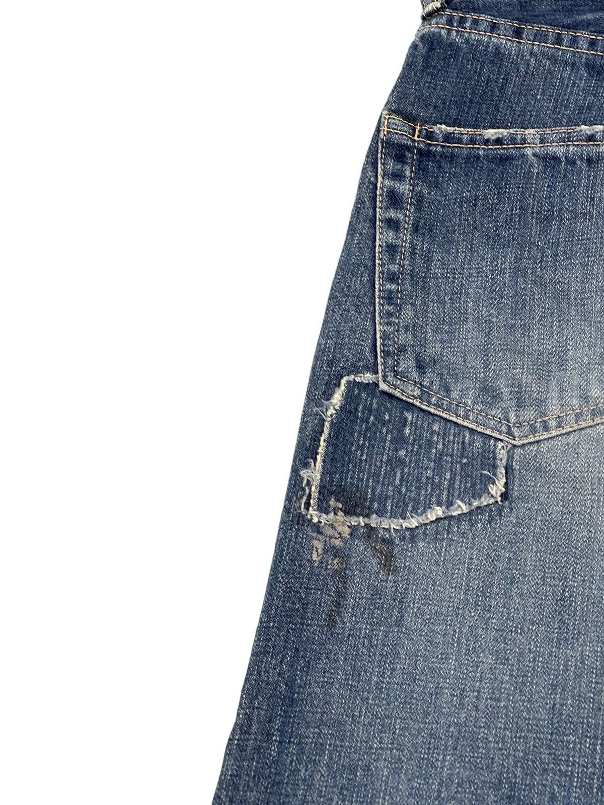 Japanese Brand Slim Jeans Spellbound Japan Patchwork Boro Denim 5🟦6 Size US 29 - 19 Thumbnail