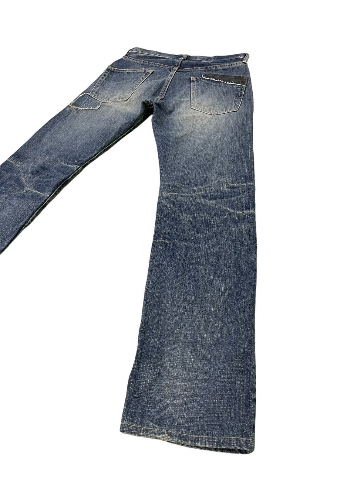 Japanese Brand Slim Jeans Spellbound Japan Patchwork Boro Denim 5🟦6 Size US 29 - 14 Thumbnail