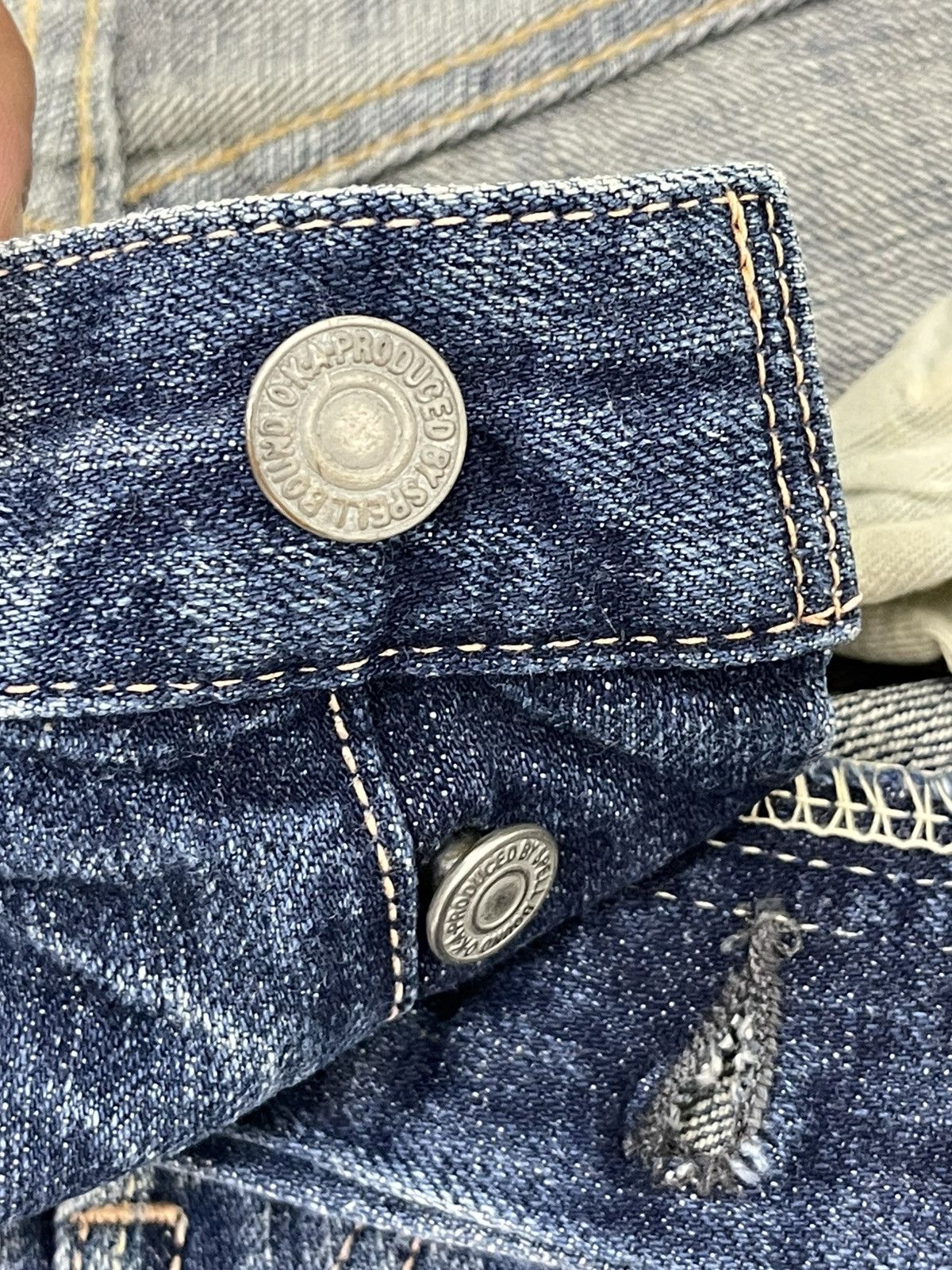 Japanese Brand Slim Jeans Spellbound Japan Patchwork Boro Denim 5🟦6 Size US 29 - 21 Thumbnail