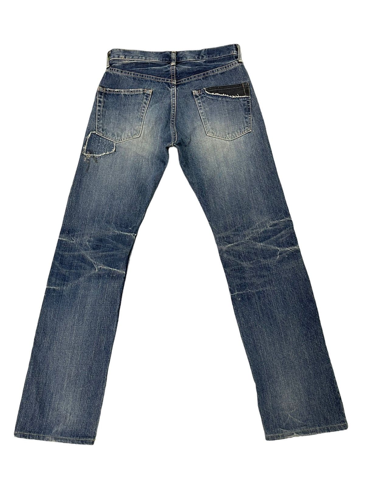 Japanese Brand Slim Jeans Spellbound Japan Patchwork Boro Denim 5🟦6 Size US 29 - 12 Thumbnail