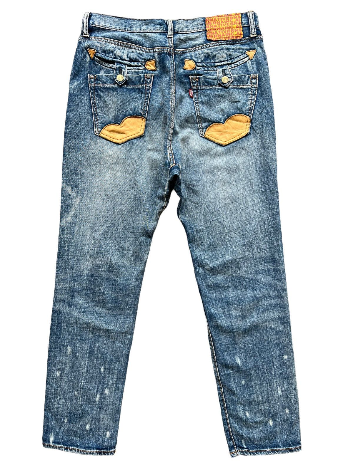 Japanese Brand Limited Edition RNA Inc Japan Punk Patches Denim Jeans 31 Size 31" - 3 Thumbnail