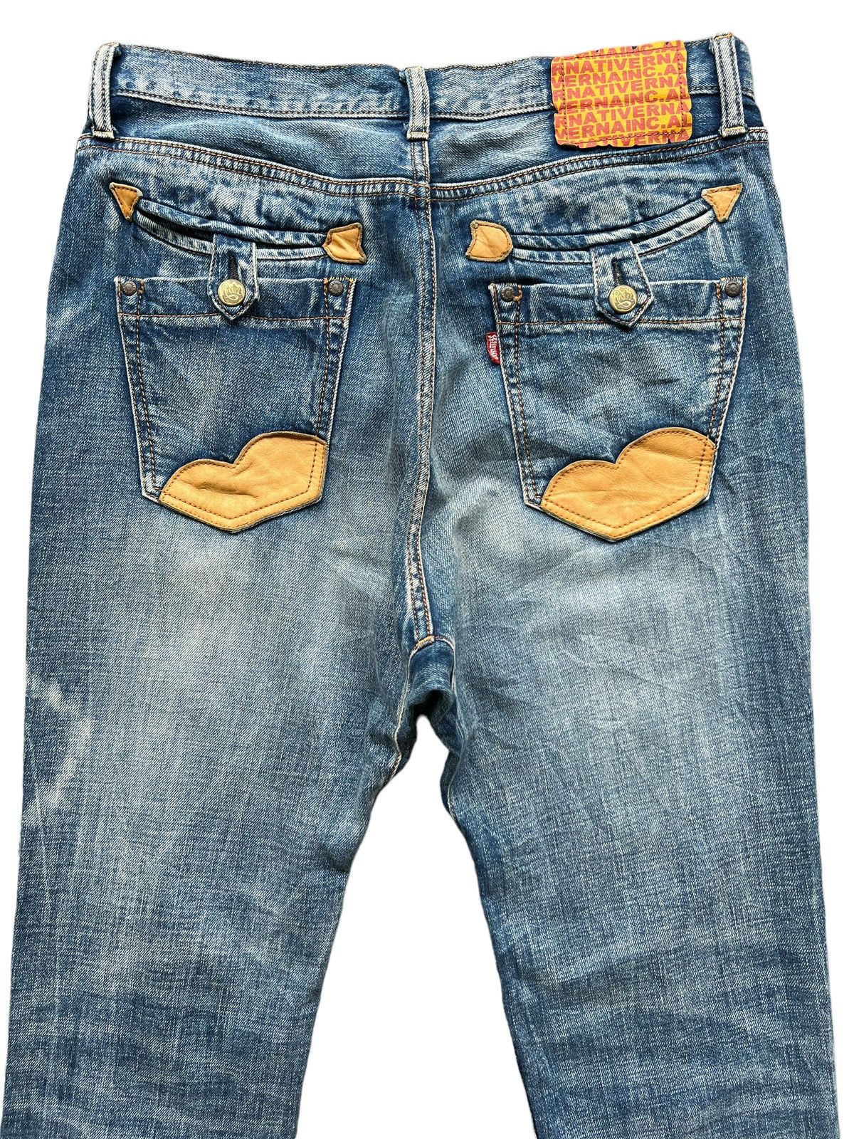 Japanese Brand Limited Edition RNA Inc Japan Punk Patches Denim Jeans 31 Size 31" - 5 Thumbnail