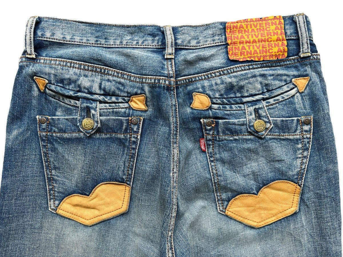 Japanese Brand Limited Edition RNA Inc Japan Punk Patches Denim Jeans 31 Size 31" - 8 Thumbnail