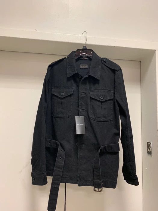 Black Multi Pocket Outerwear with Belt