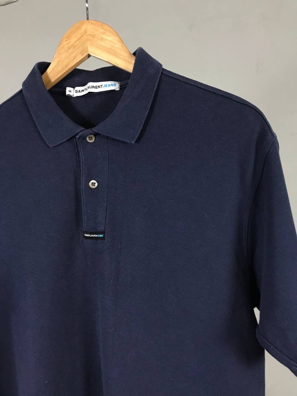 Saint Laurent Paris Saint Laurent Jeans vintage luxury polo tee Size US M / EU 48-50 / 2 - 2 Thumbnail