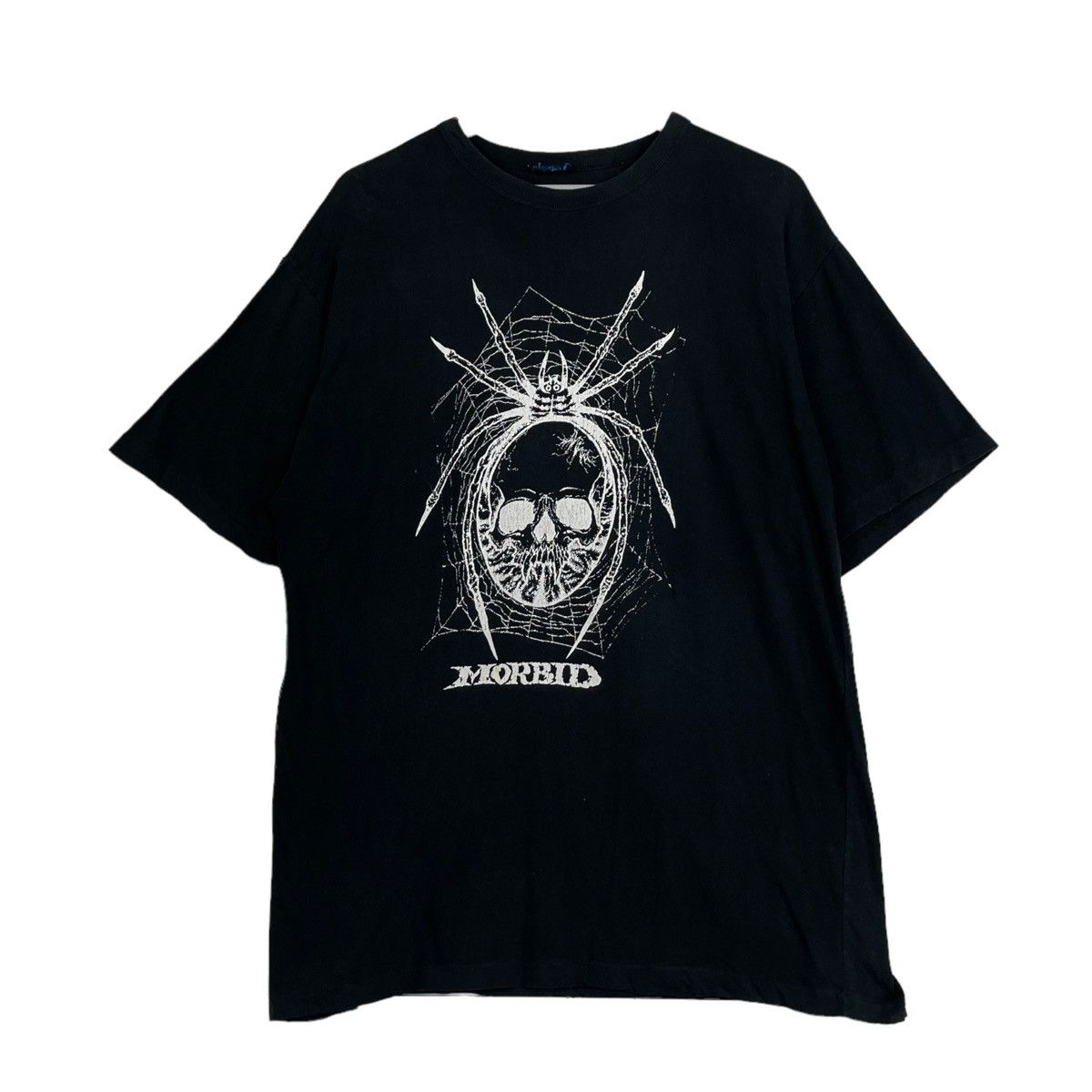 Band Tees × Vintage 💥RARE 90s MORBID SKULL PUSHHEAD LOGO TSHIRT Size US L / EU 52-54 / 3 - 1 Thumbnail