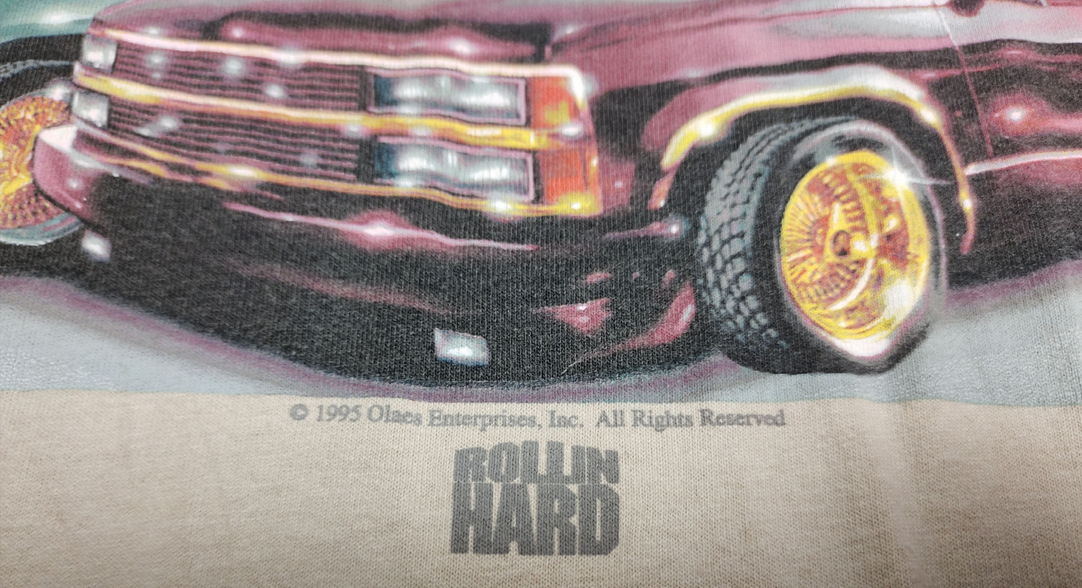 Vintage Vintage @1995 Rollin Hard (Two Down) Tshirt Size US XL / EU 56 / 4 - 5 Thumbnail